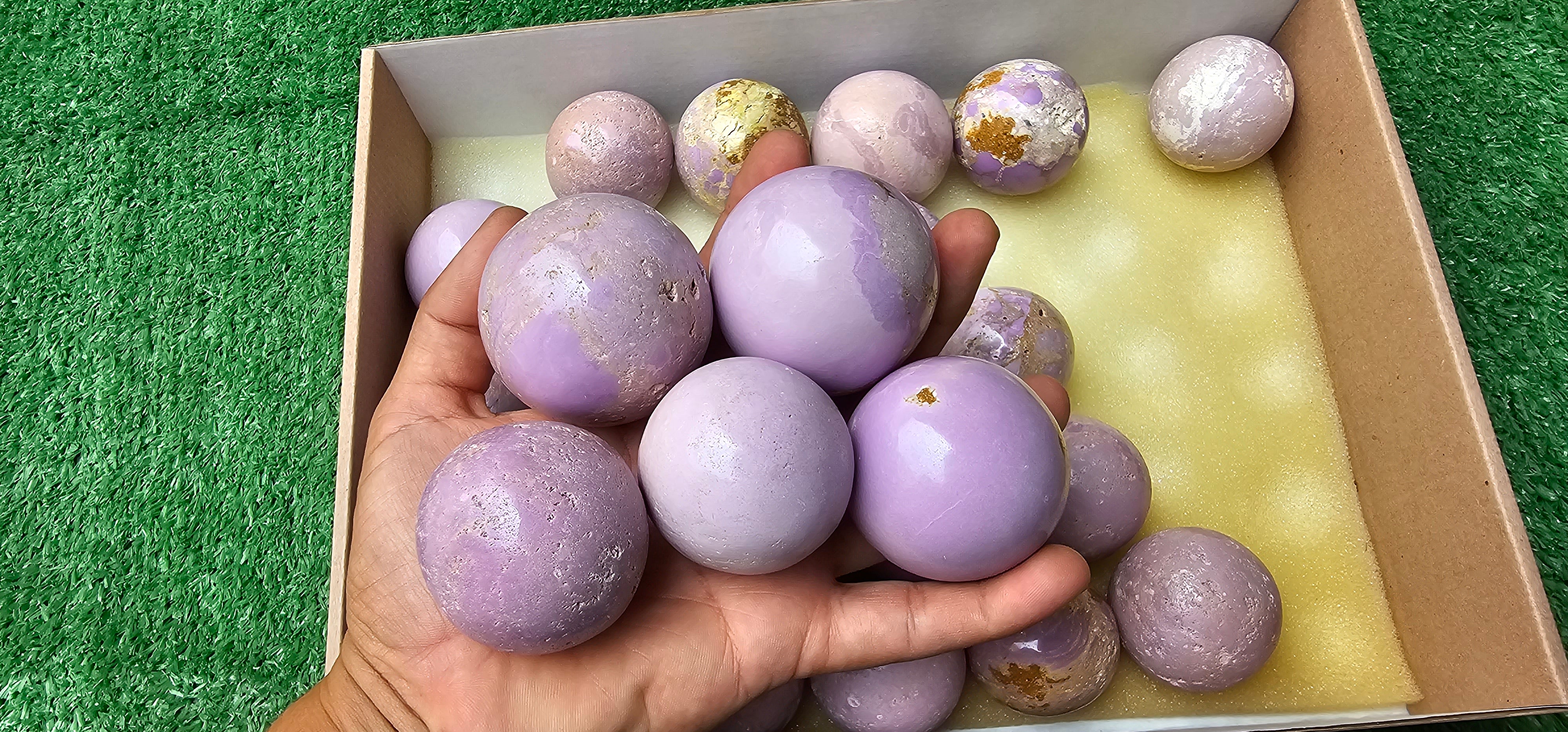 Lot 25 spheres Phosphosiderite*