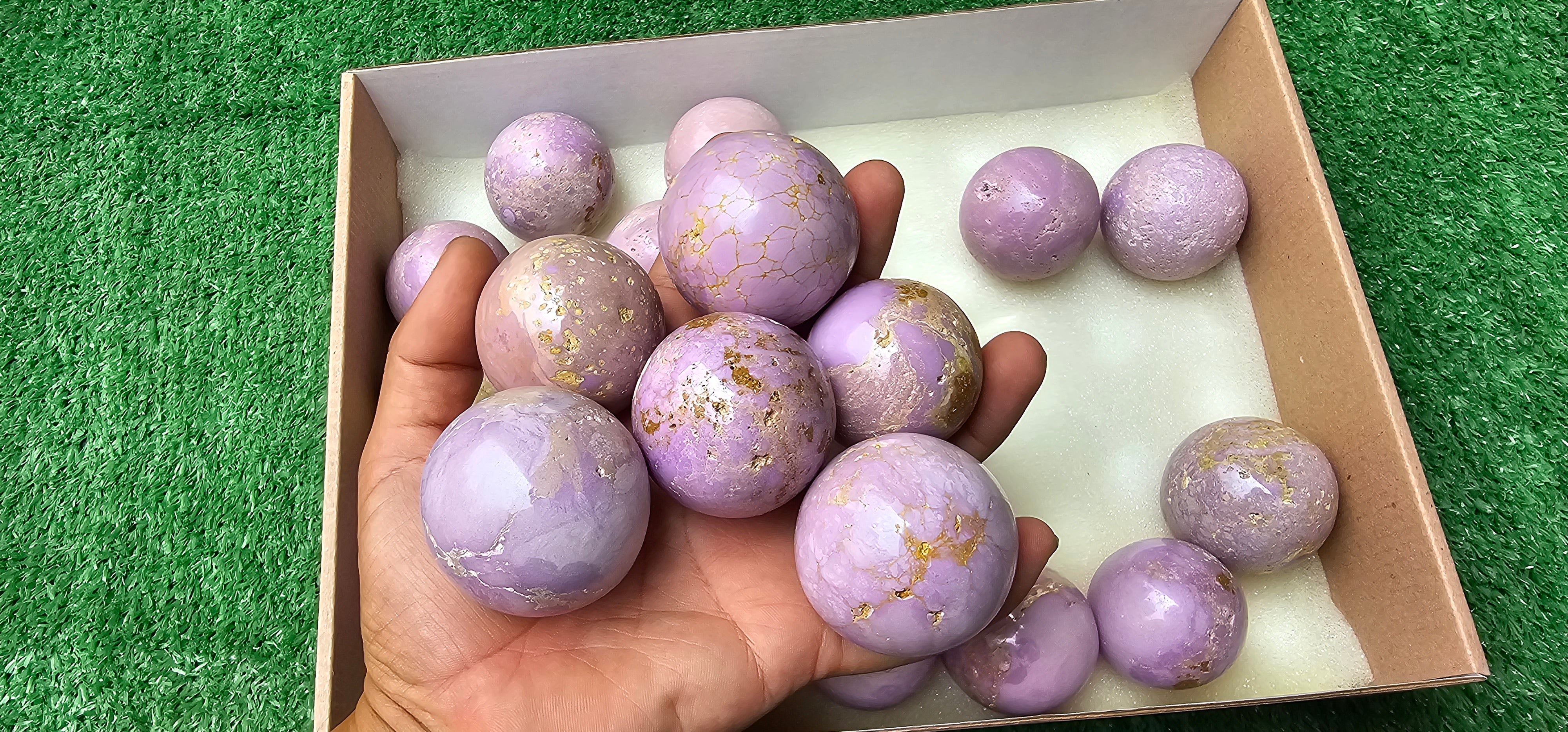 Lot 25 spheres Phosphosiderite**