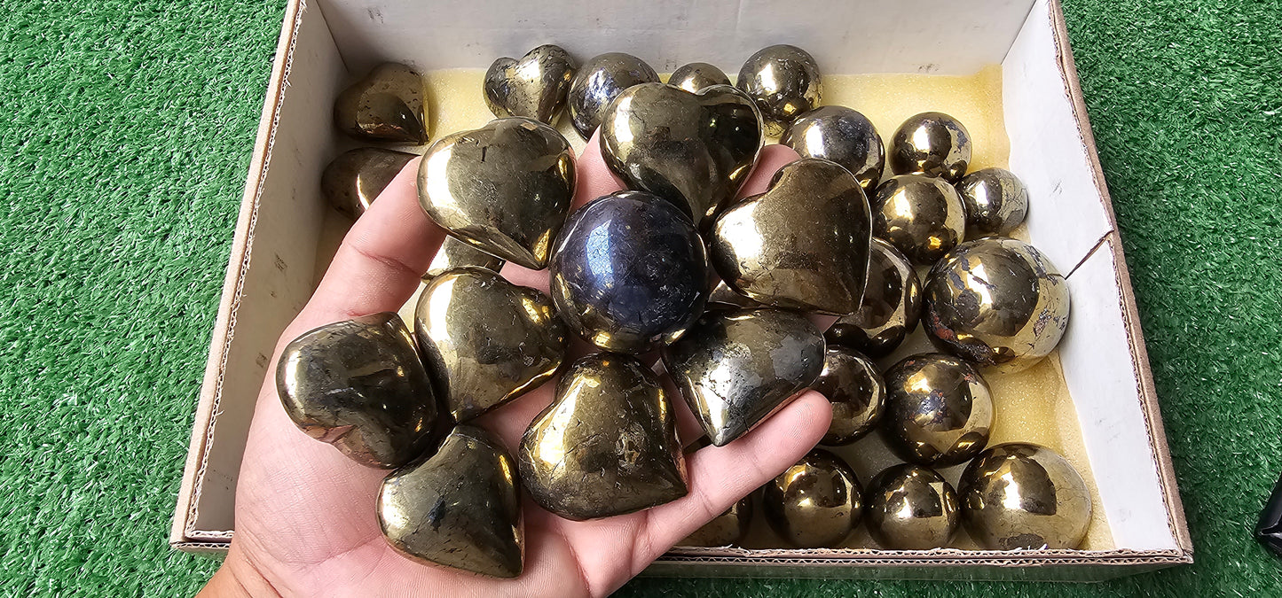 Lot 42 Chalcopyrite Heart and Palm