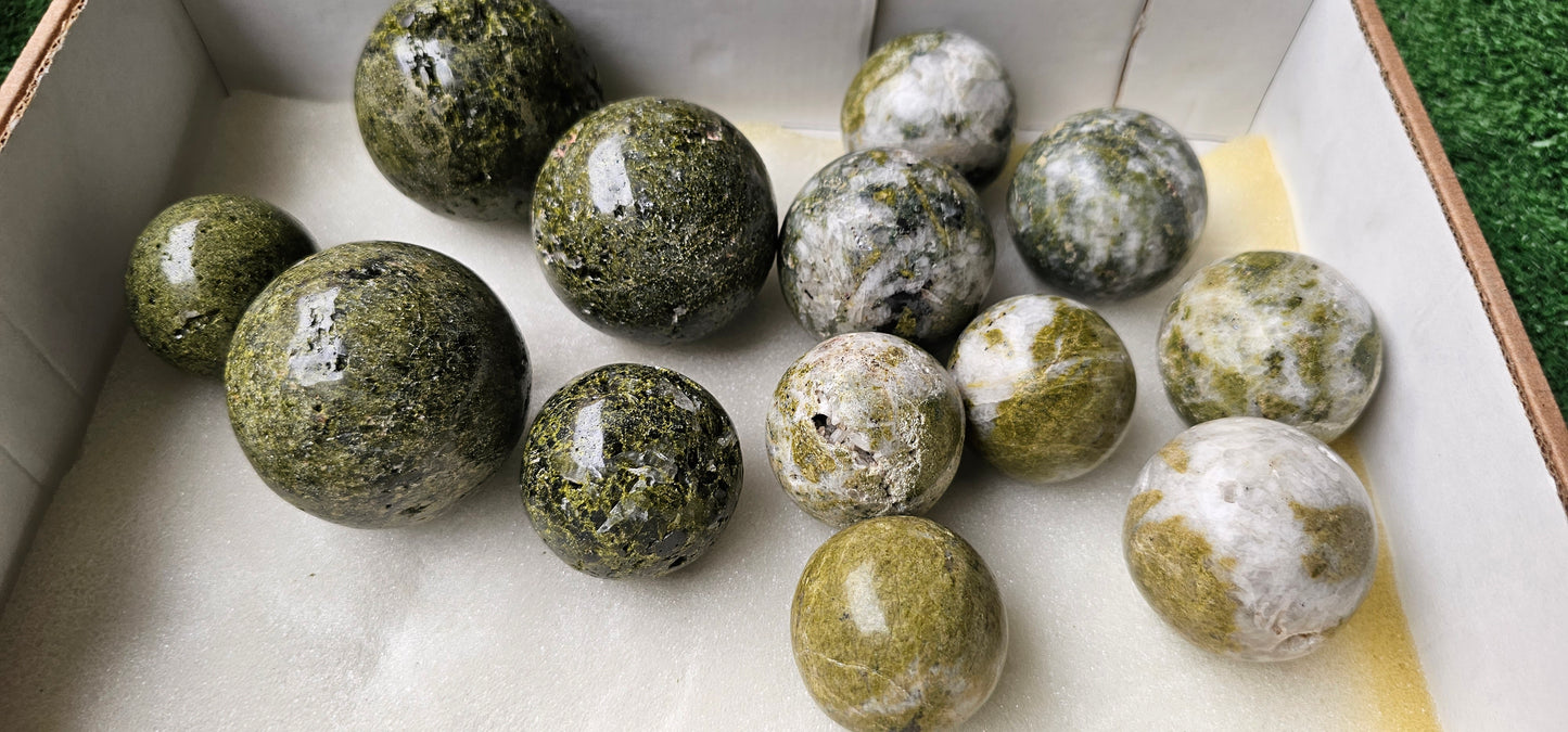 Lot 13 Epidote with Quartz Sphere