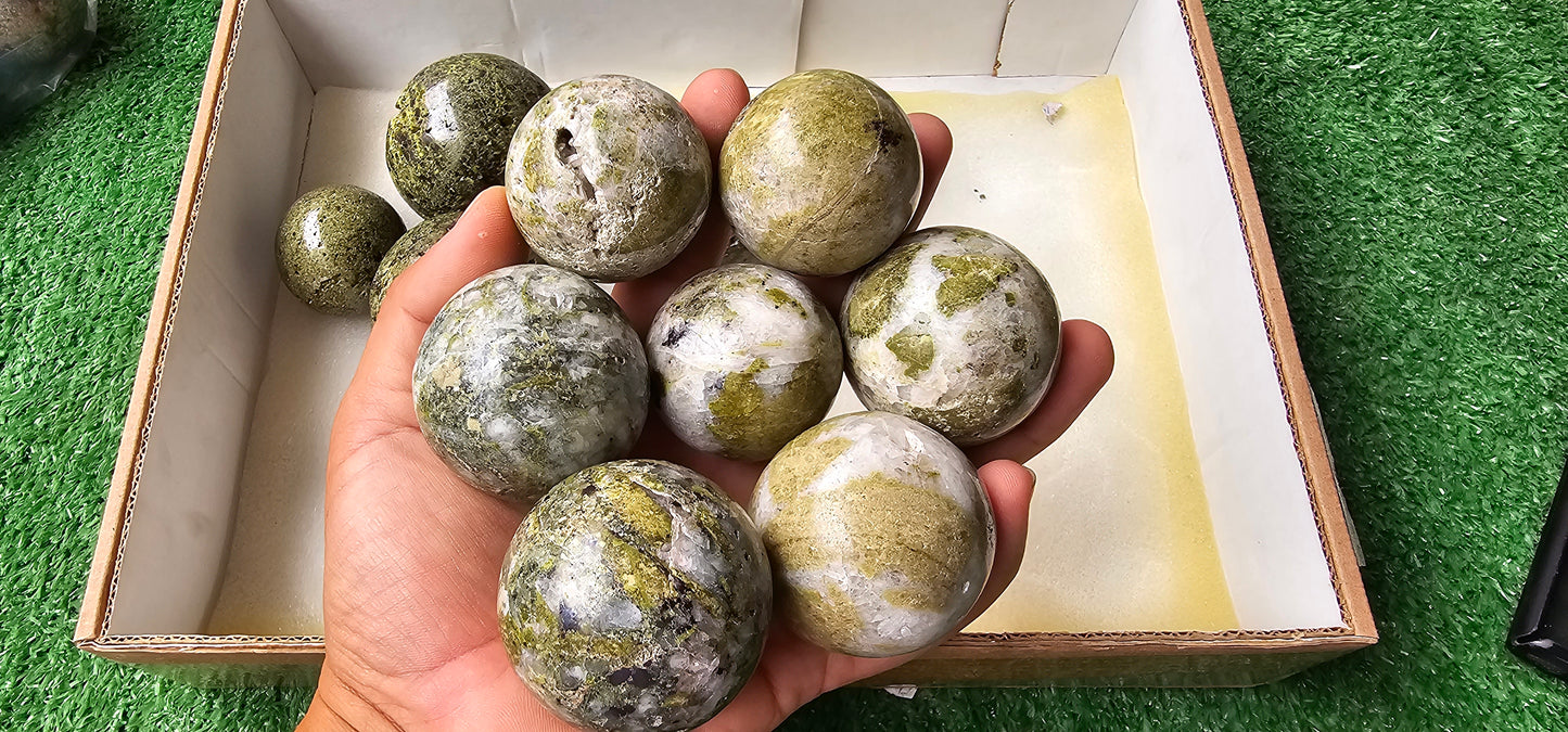 Lot 13 Epidote with Quartz Sphere