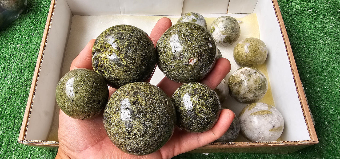 Lot 13 Epidote with Quartz Sphere