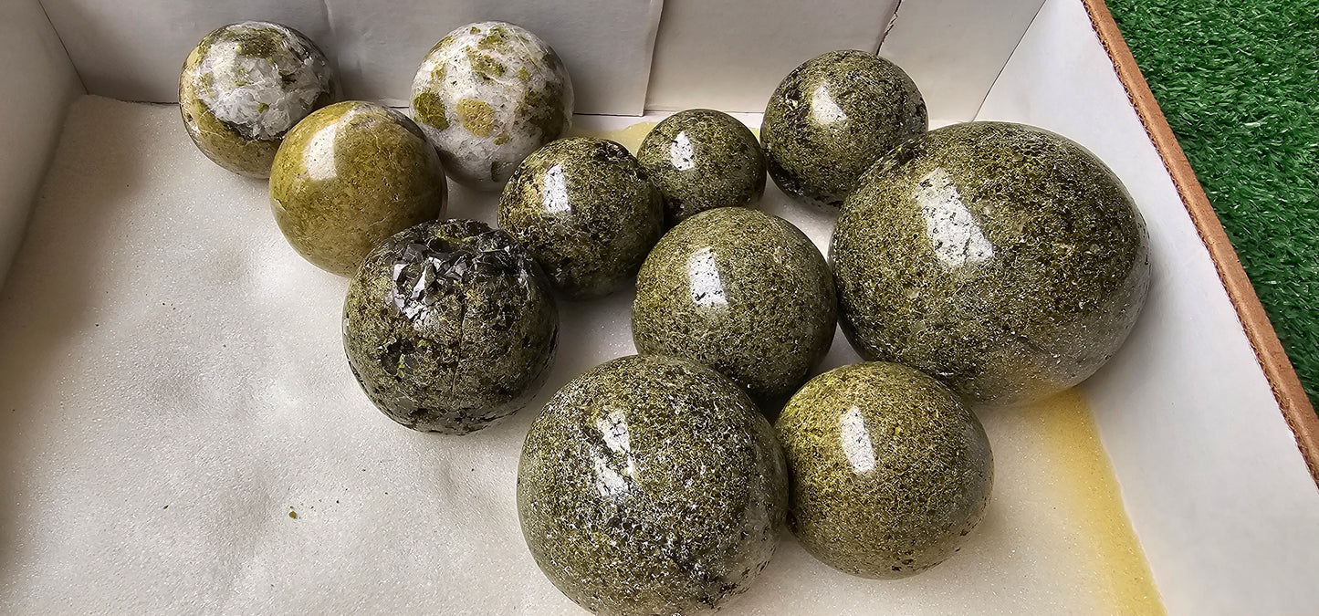 Lot 11 Epidote with Quartz Sphere
