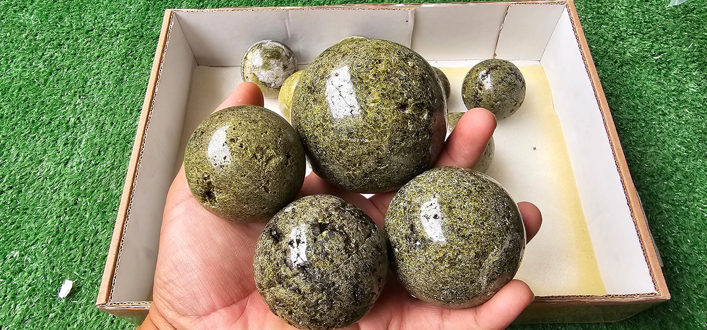 Lot 11 Epidote with Quartz Sphere