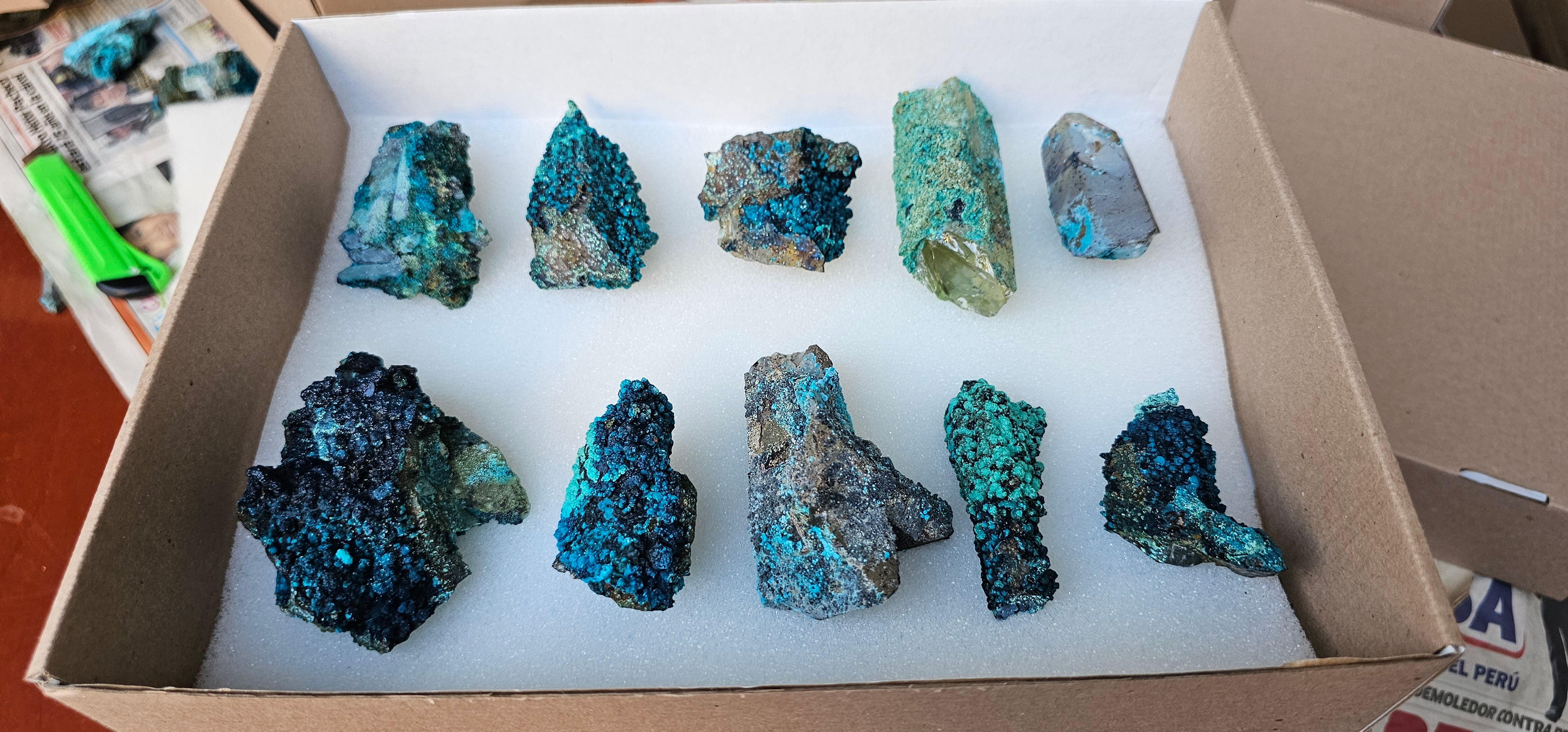 Lot 10 Chrysocolla Quartz Rough