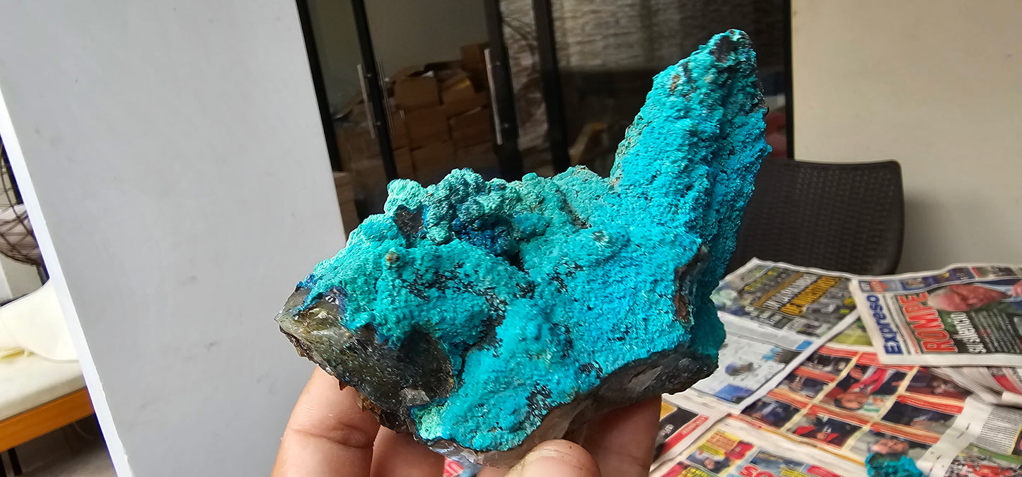 Chrysocolla on Quartz