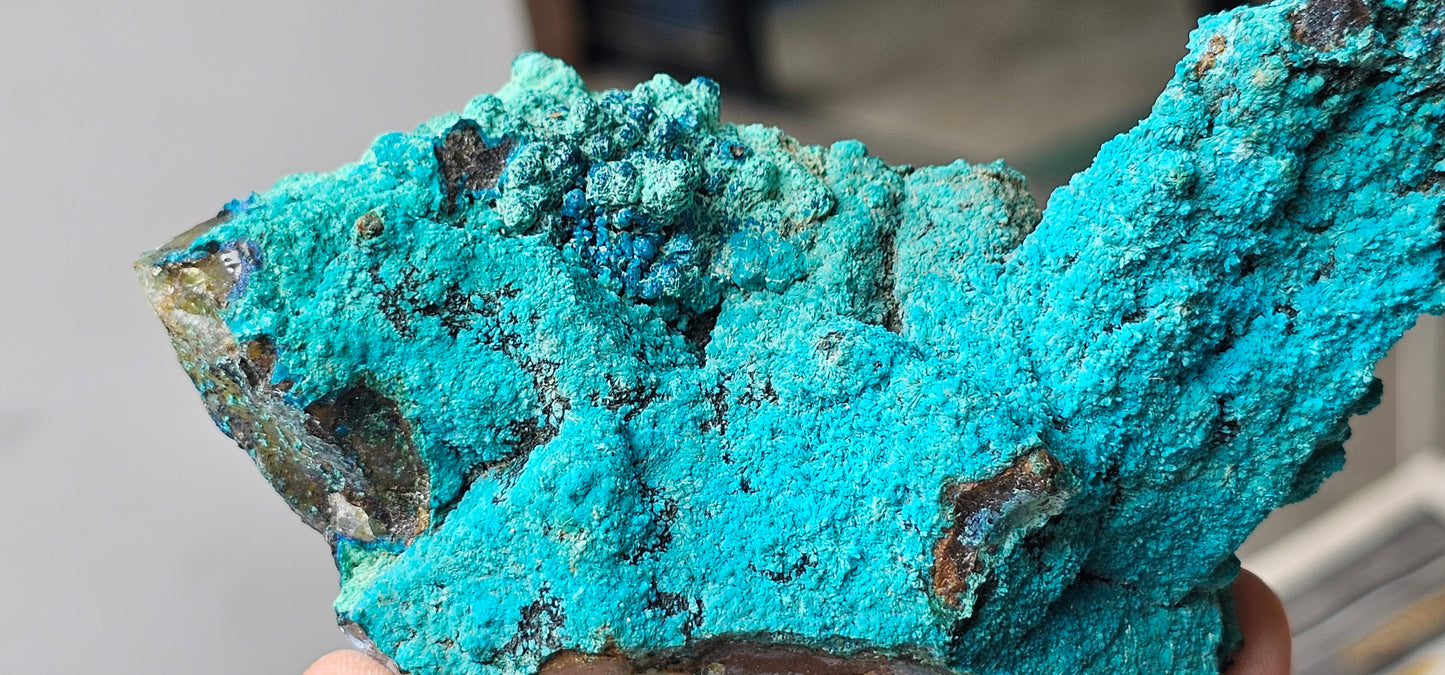 Chrysocolla on Quartz