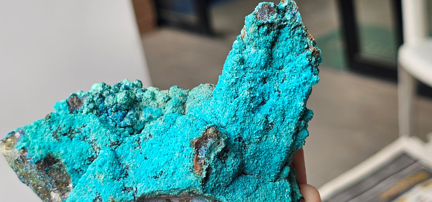 Chrysocolla on Quartz