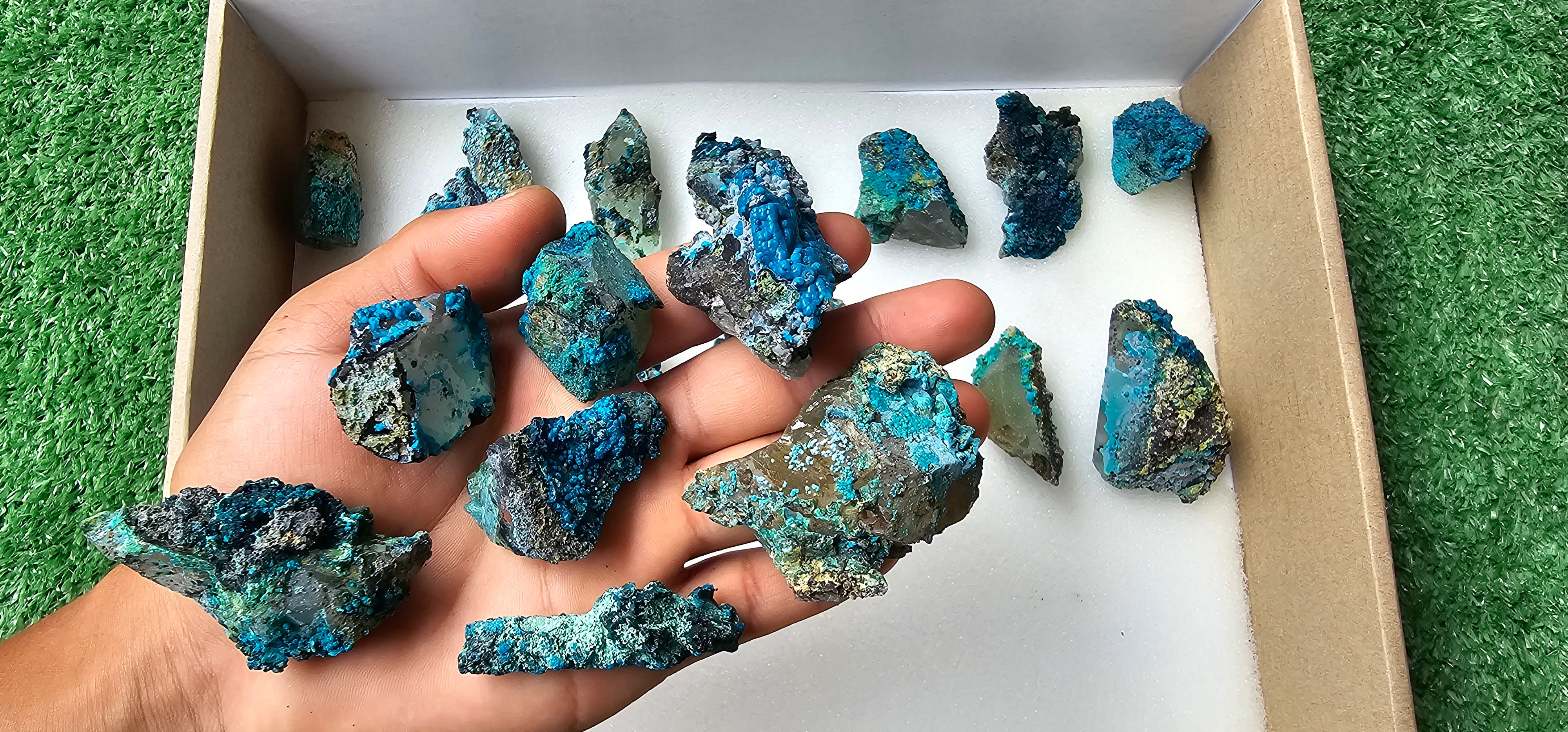 Lot 21 Chrysocolla on Quartz