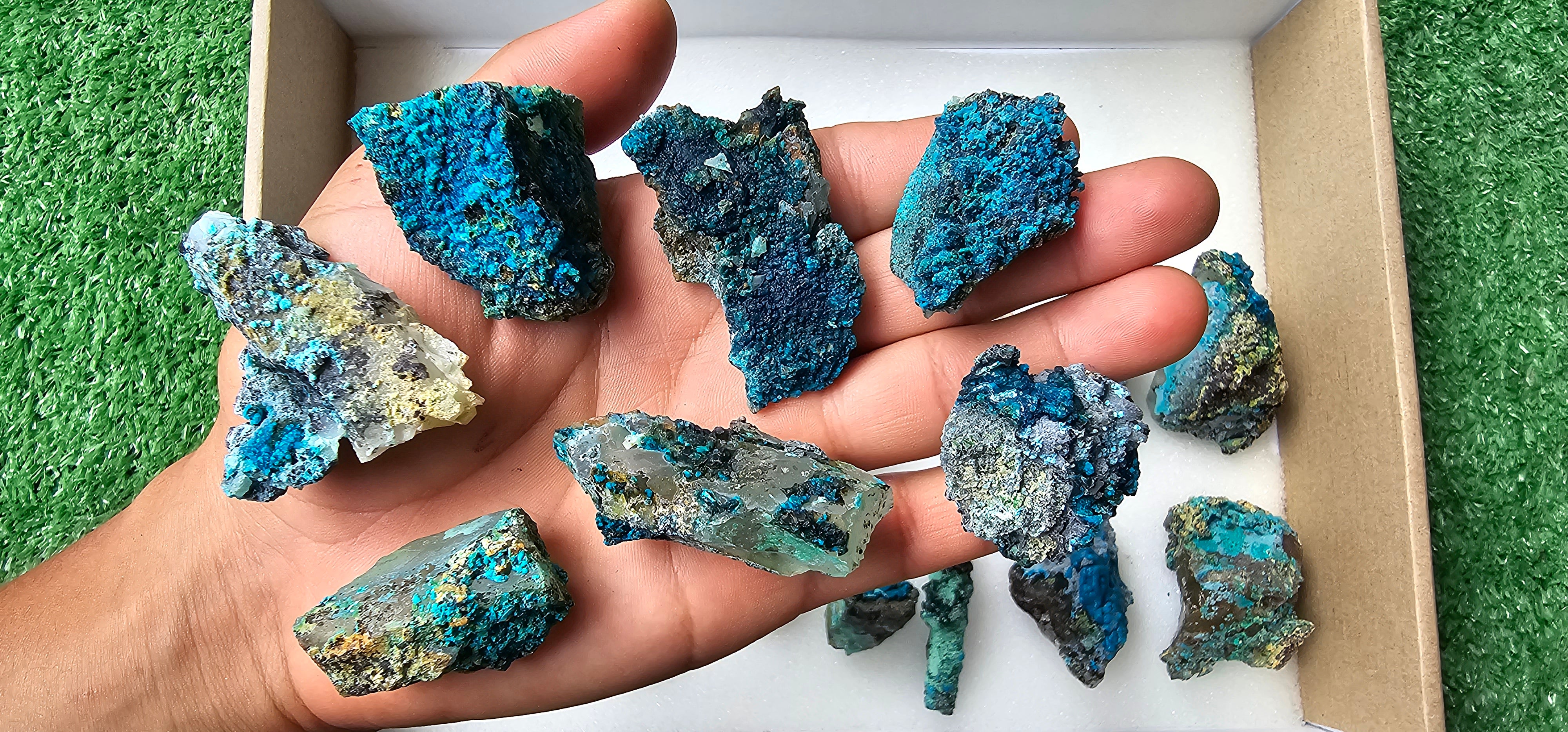 Lot 21 Chrysocolla on Quartz