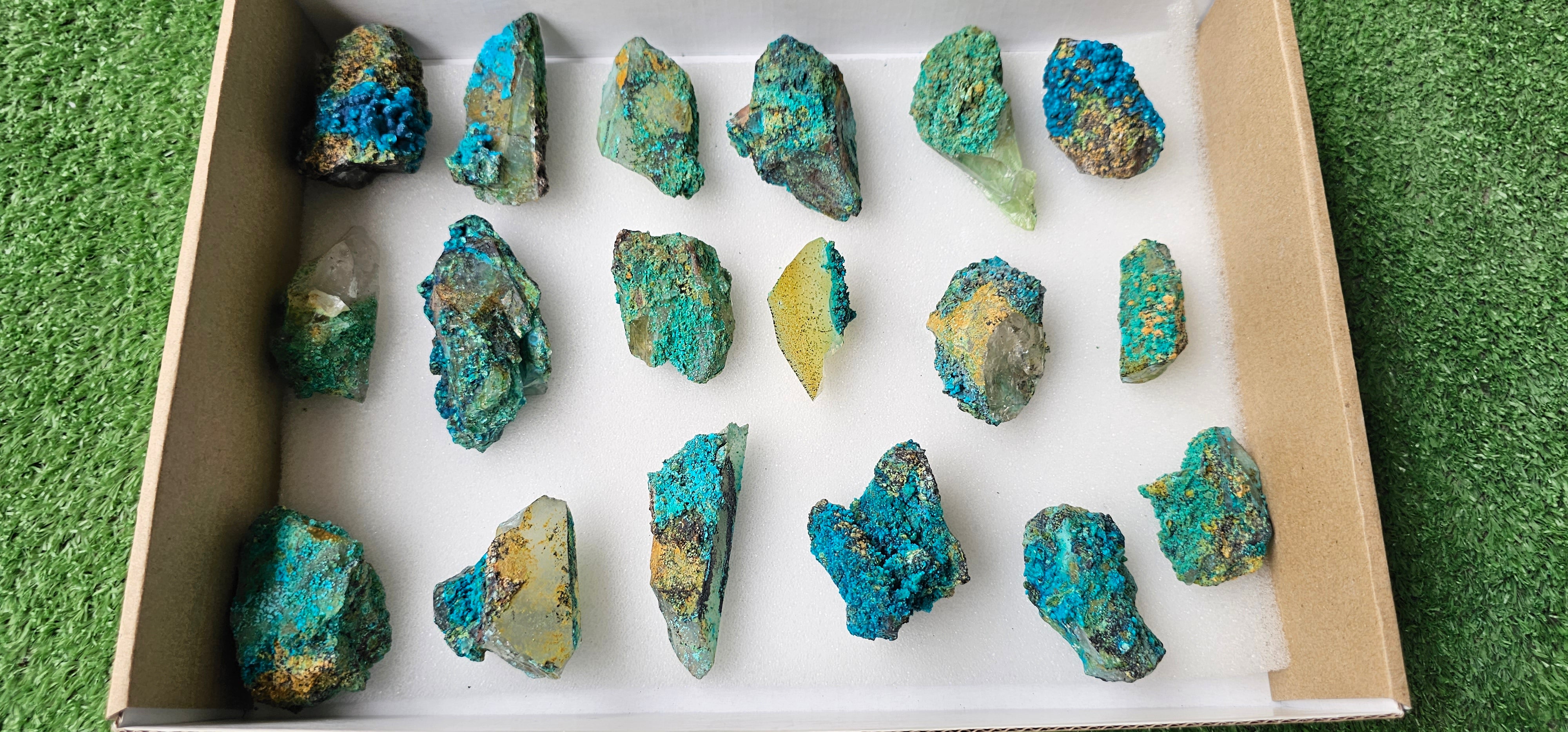 Lot 18 Chrysocolla on Quartz