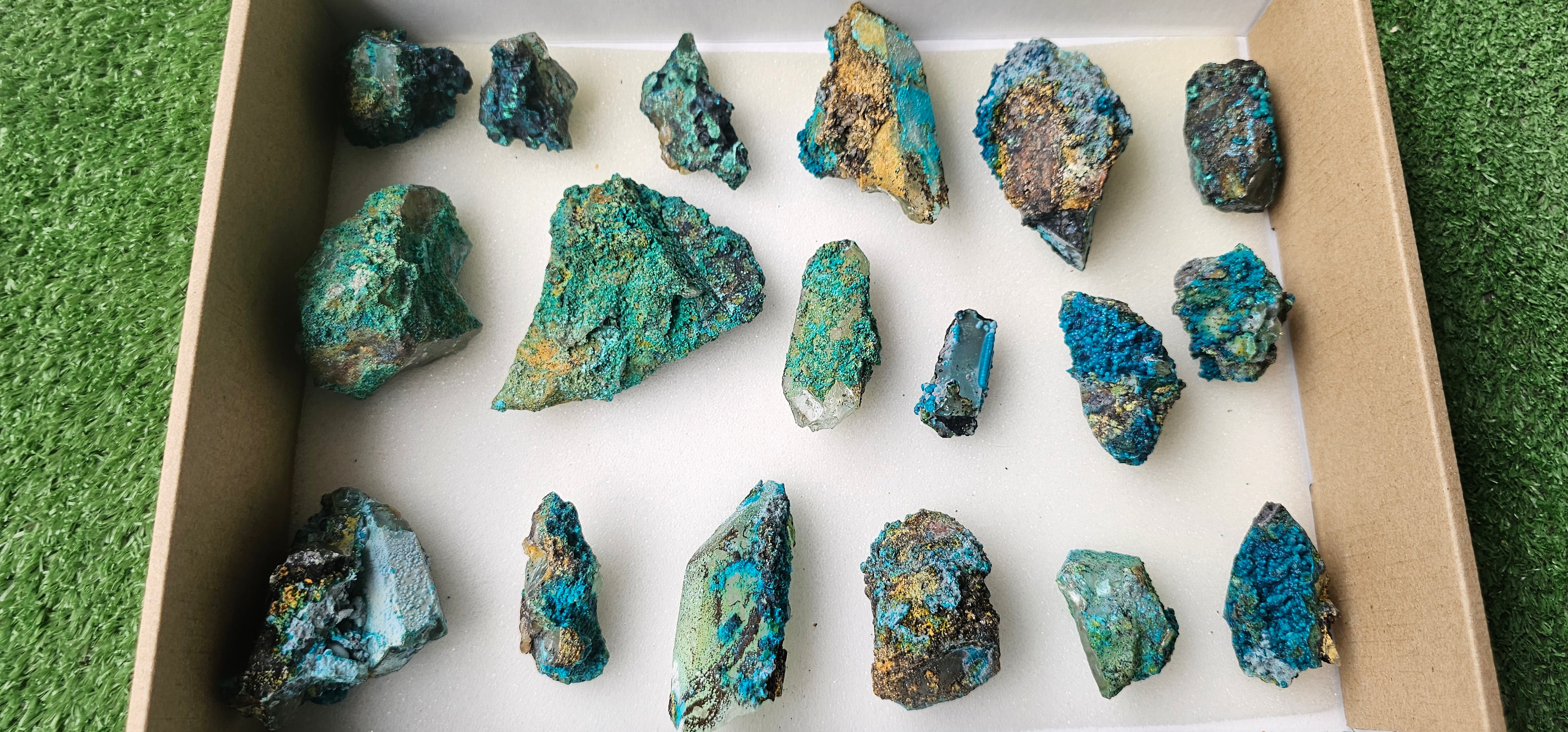 Lot 18 Chrysocolla on Quartz