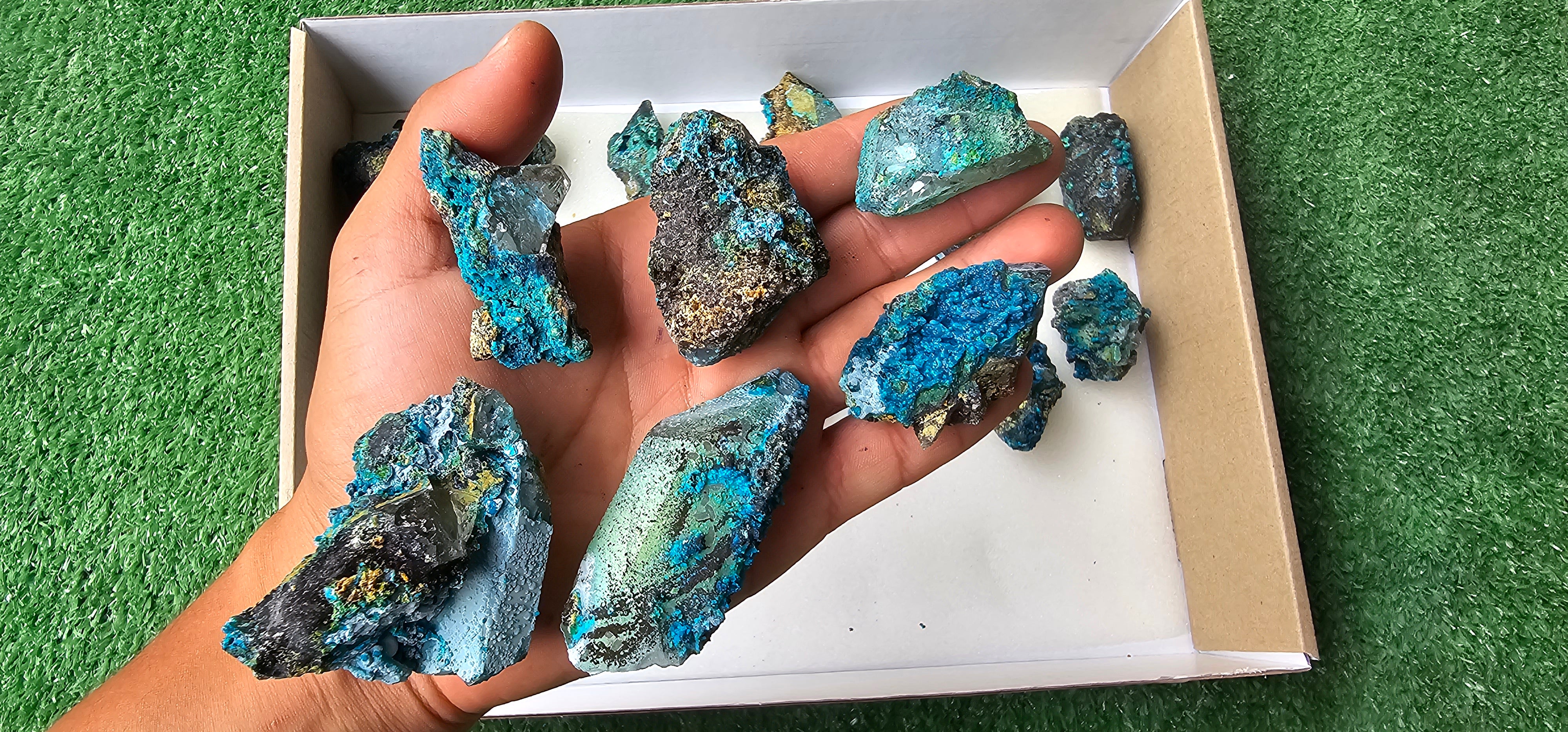 Lot 18 Chrysocolla on Quartz
