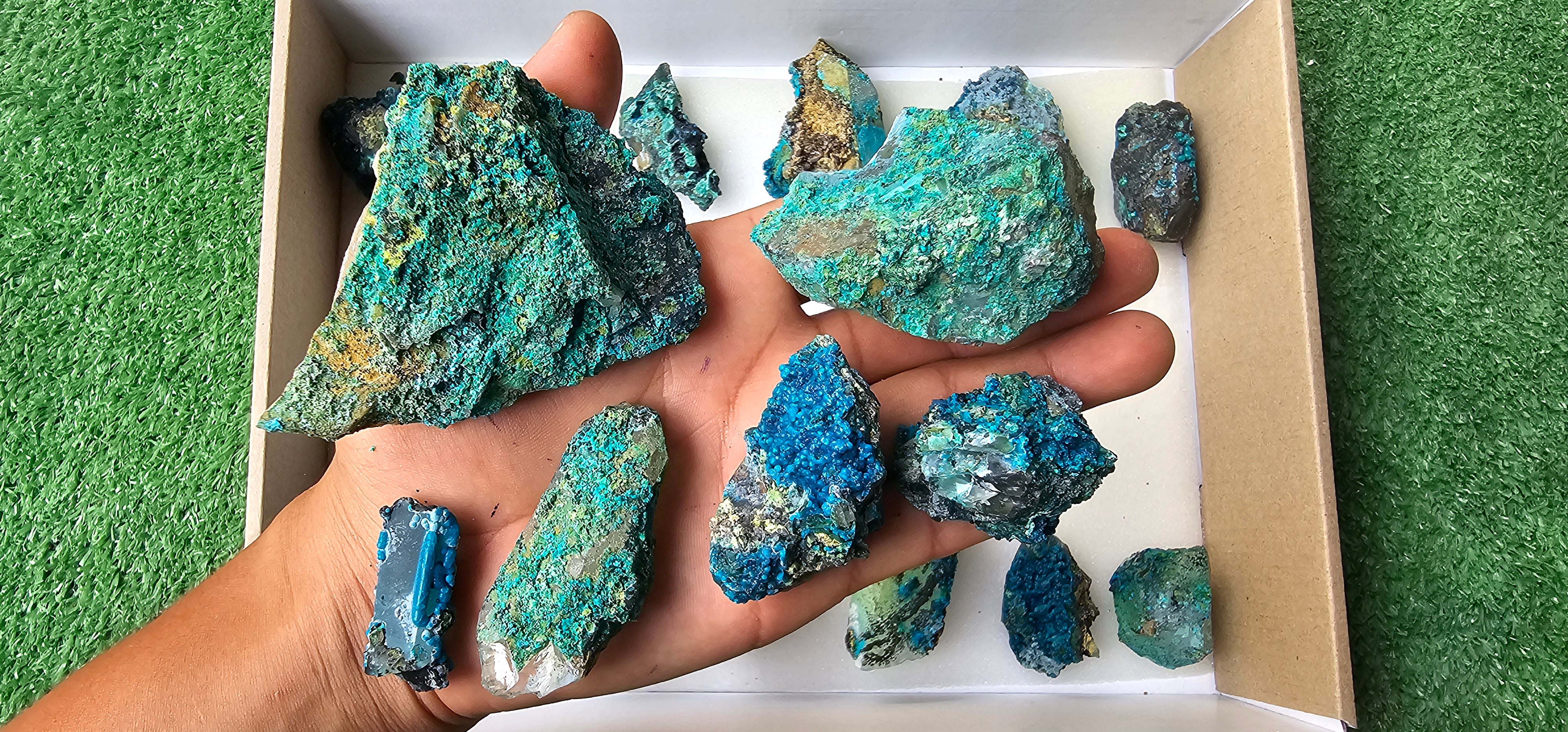 Lot 18 Chrysocolla on Quartz
