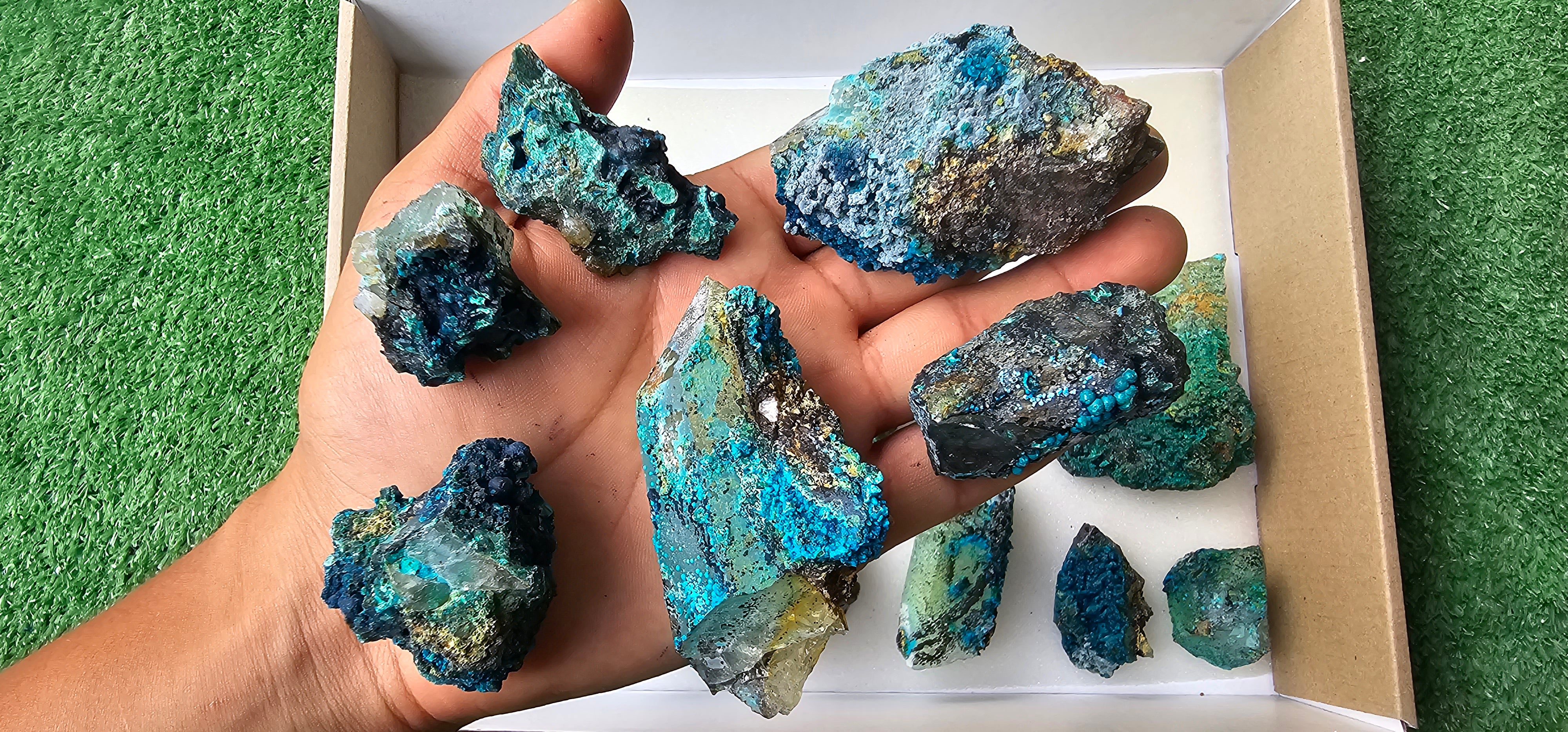 Lot 18 Chrysocolla on Quartz