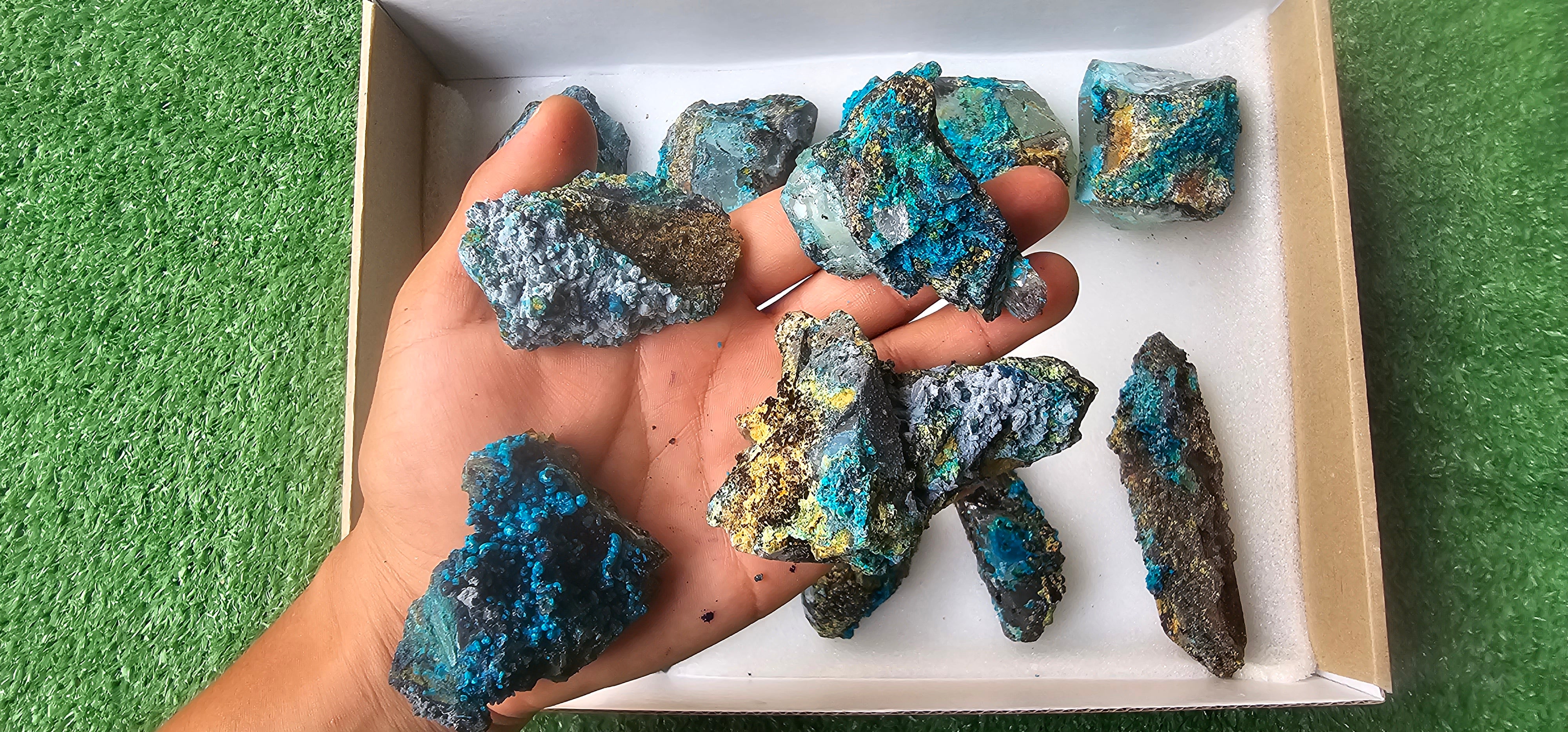 Lot 12 Chrysocolla on Quartz