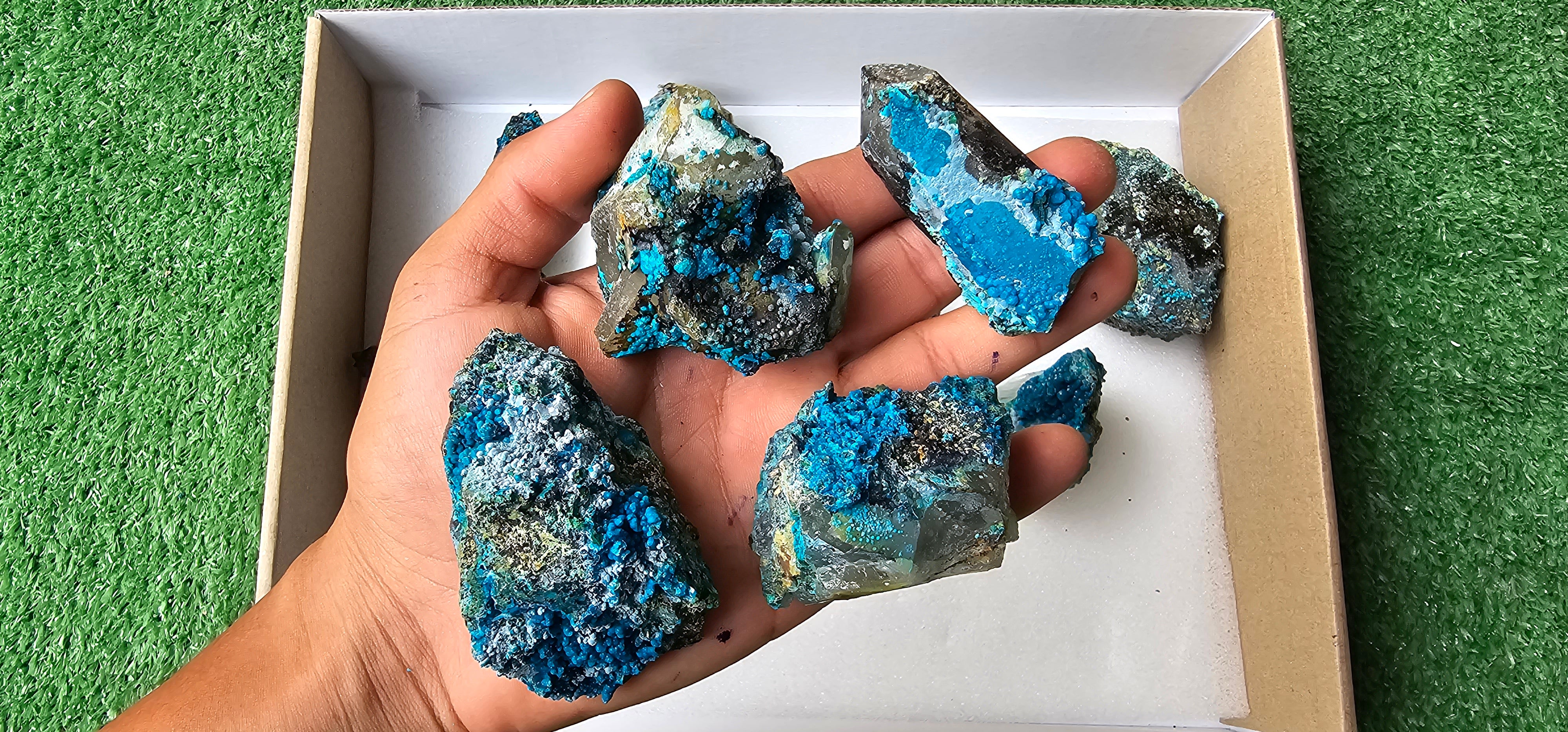 Lot 12 Chrysocolla on Quartz