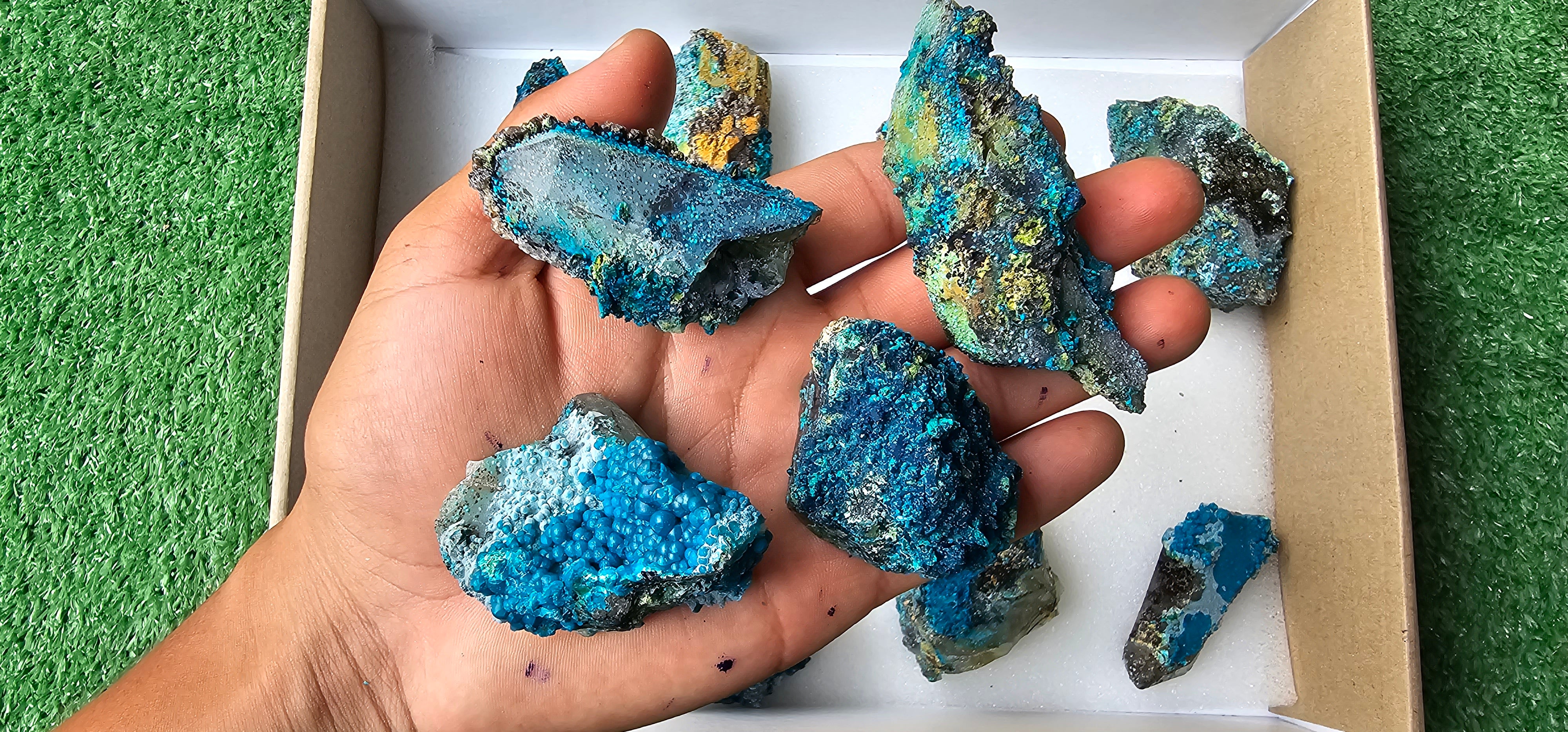 Lot 12 Chrysocolla on Quartz
