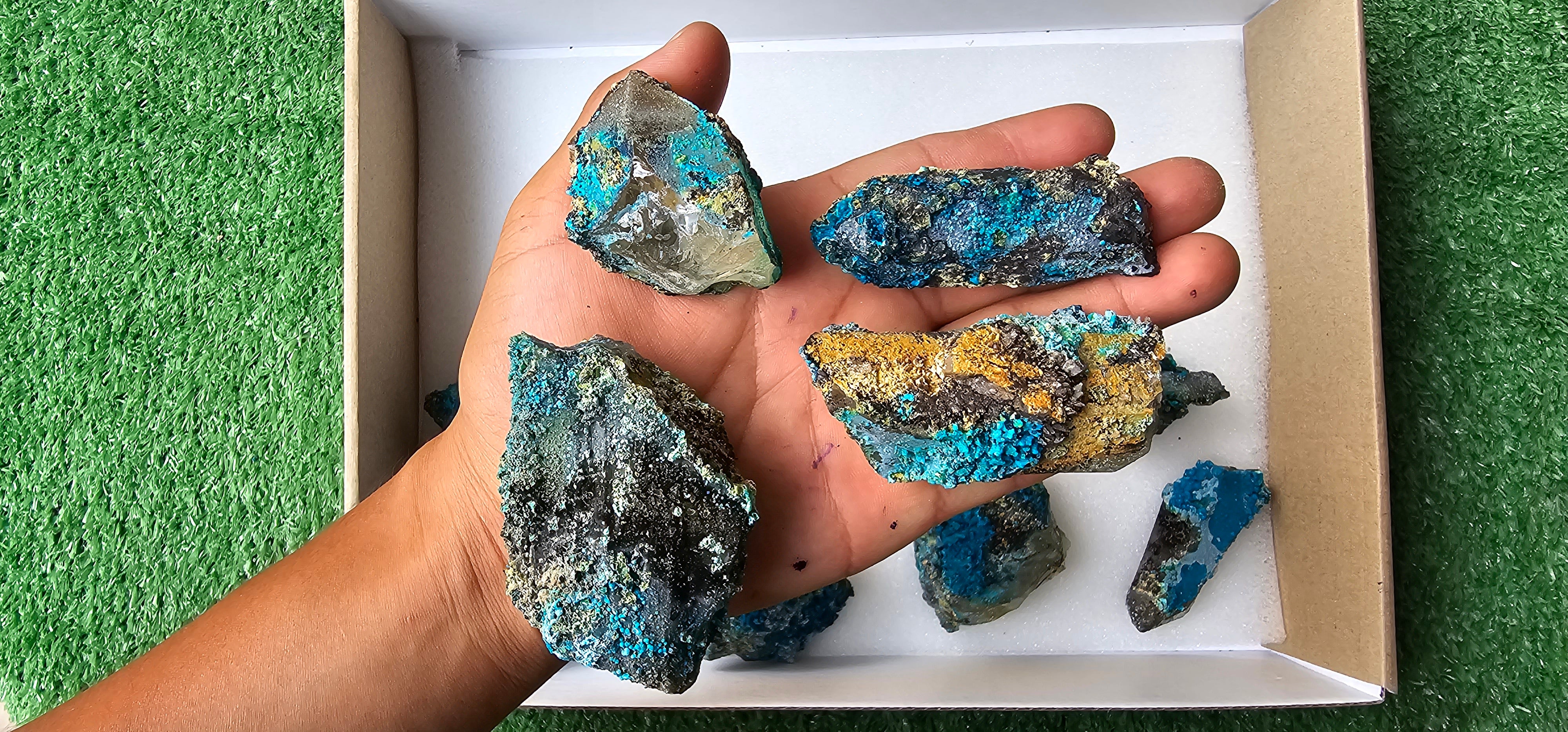 Lot 12 Chrysocolla on Quartz