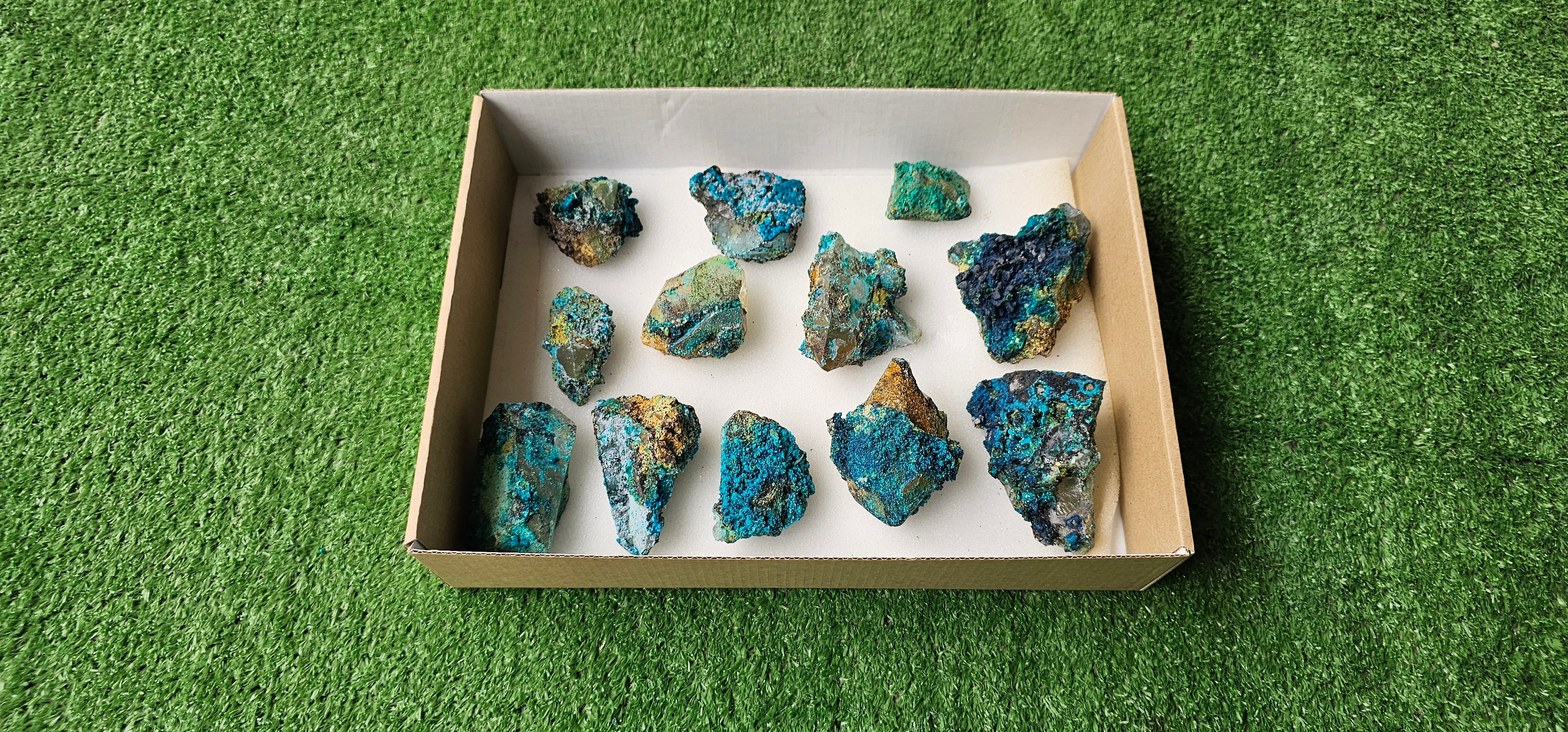 Lot 12 Chrysocolla on Quartz