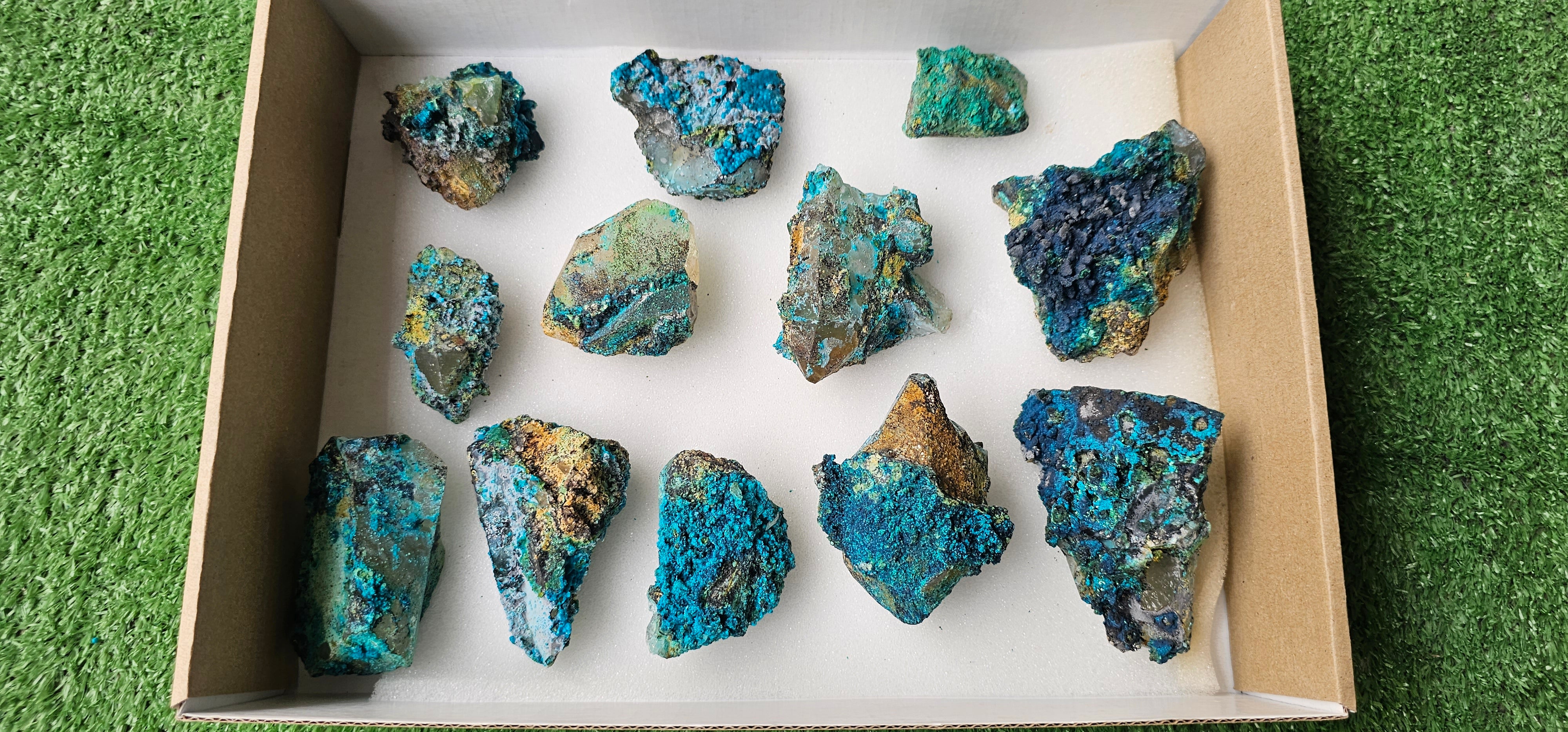 Lot 12 Chrysocolla on Quartz