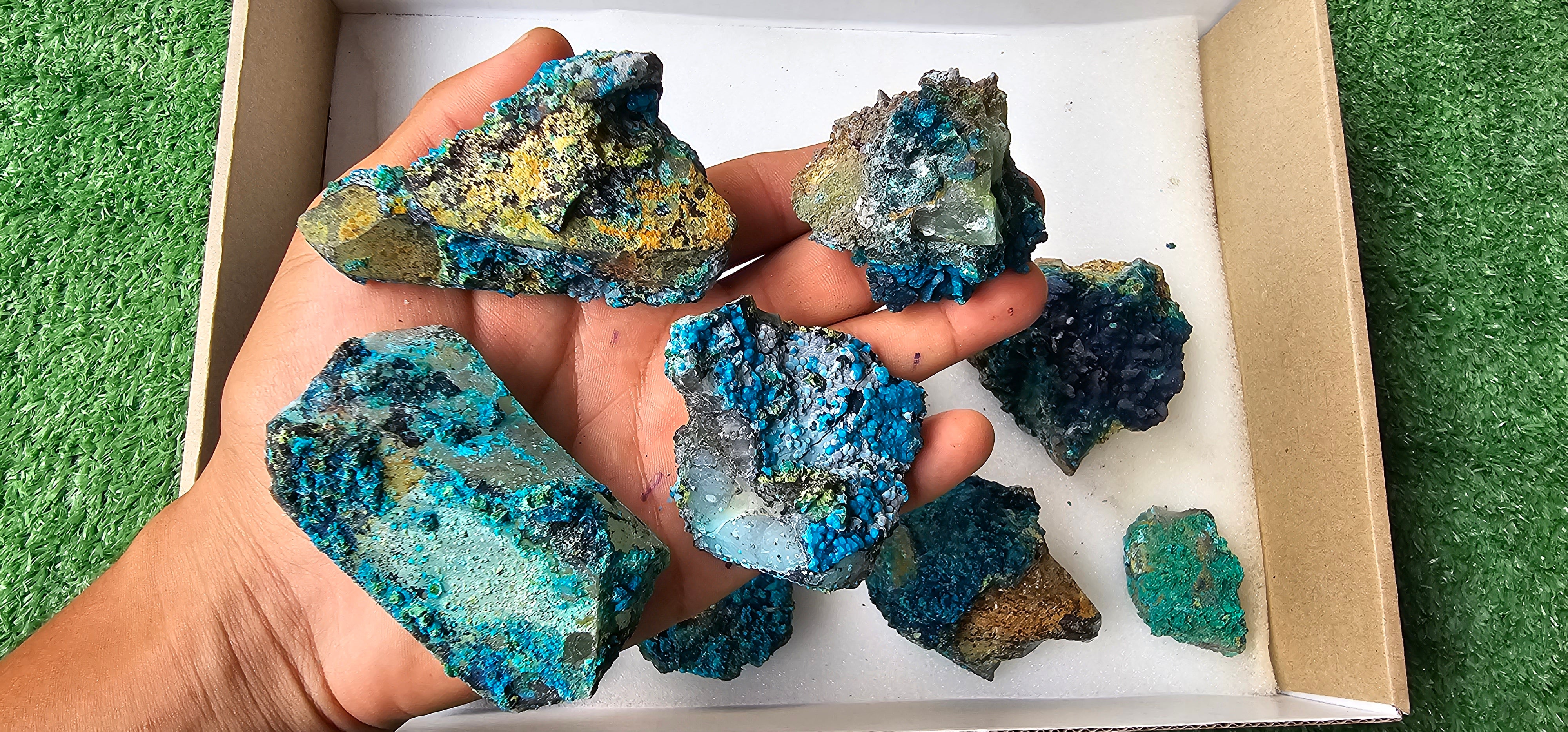 Lot 12 Chrysocolla on Quartz