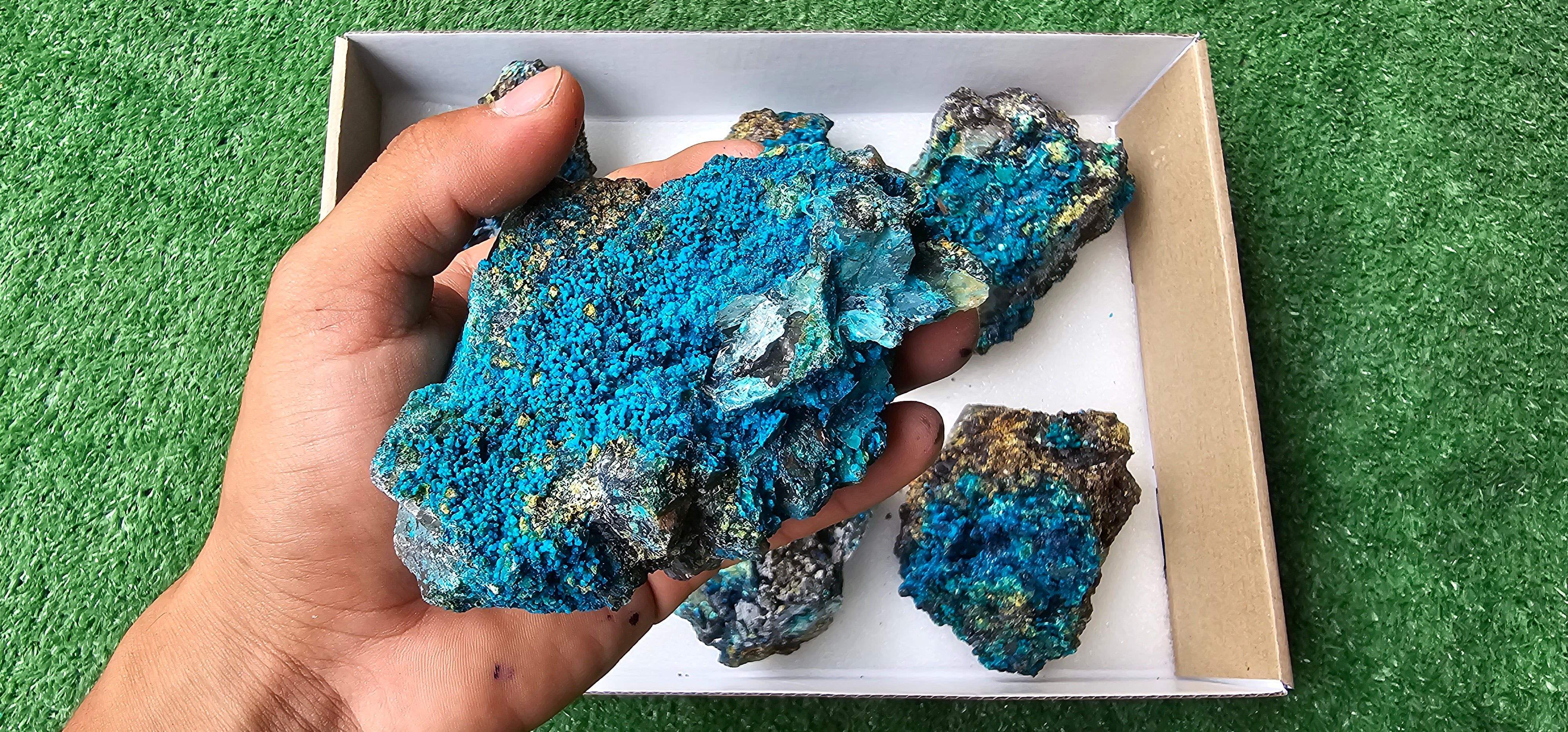 Lot 6 Chrysocolla on Quartz