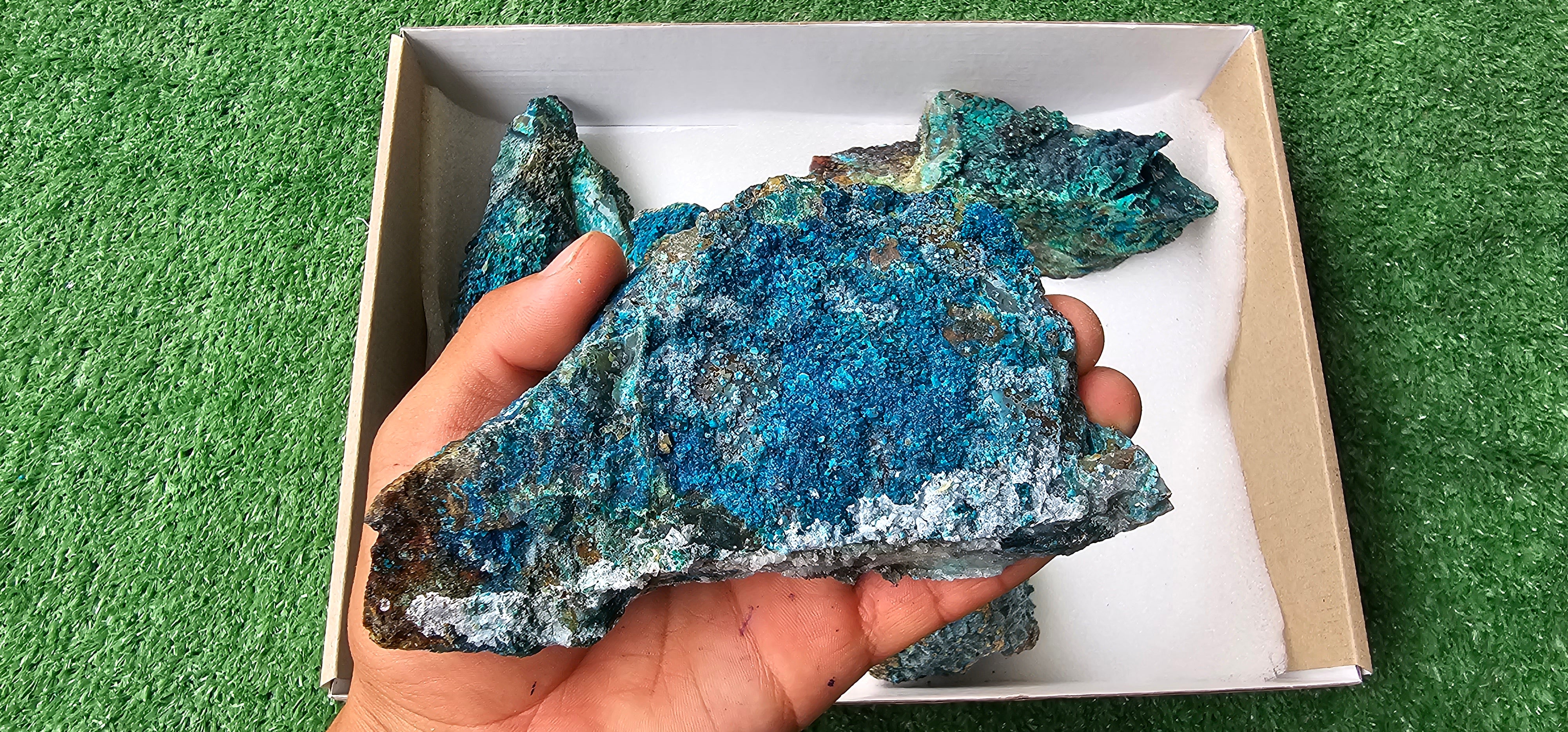 Lot 6 Chrysocolla on Quartz