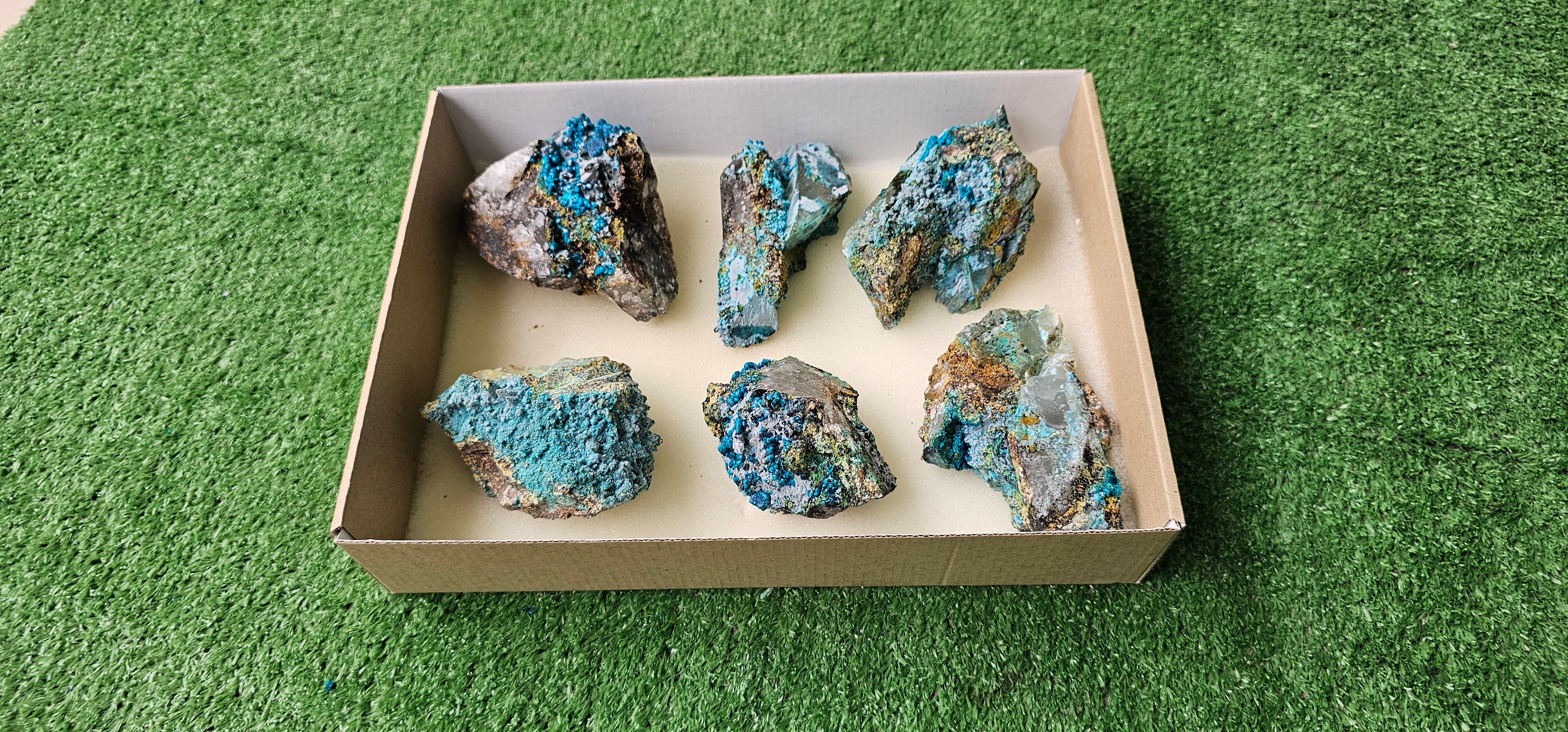 Lot 6 Chrysocolla on Quartz