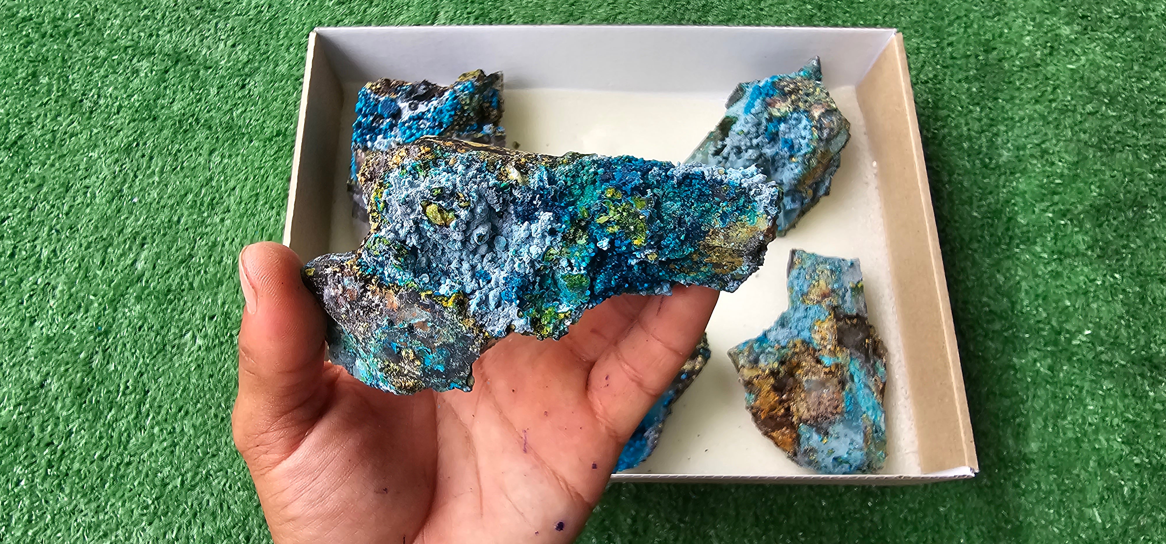 Lot 6 Chrysocolla on Quartz