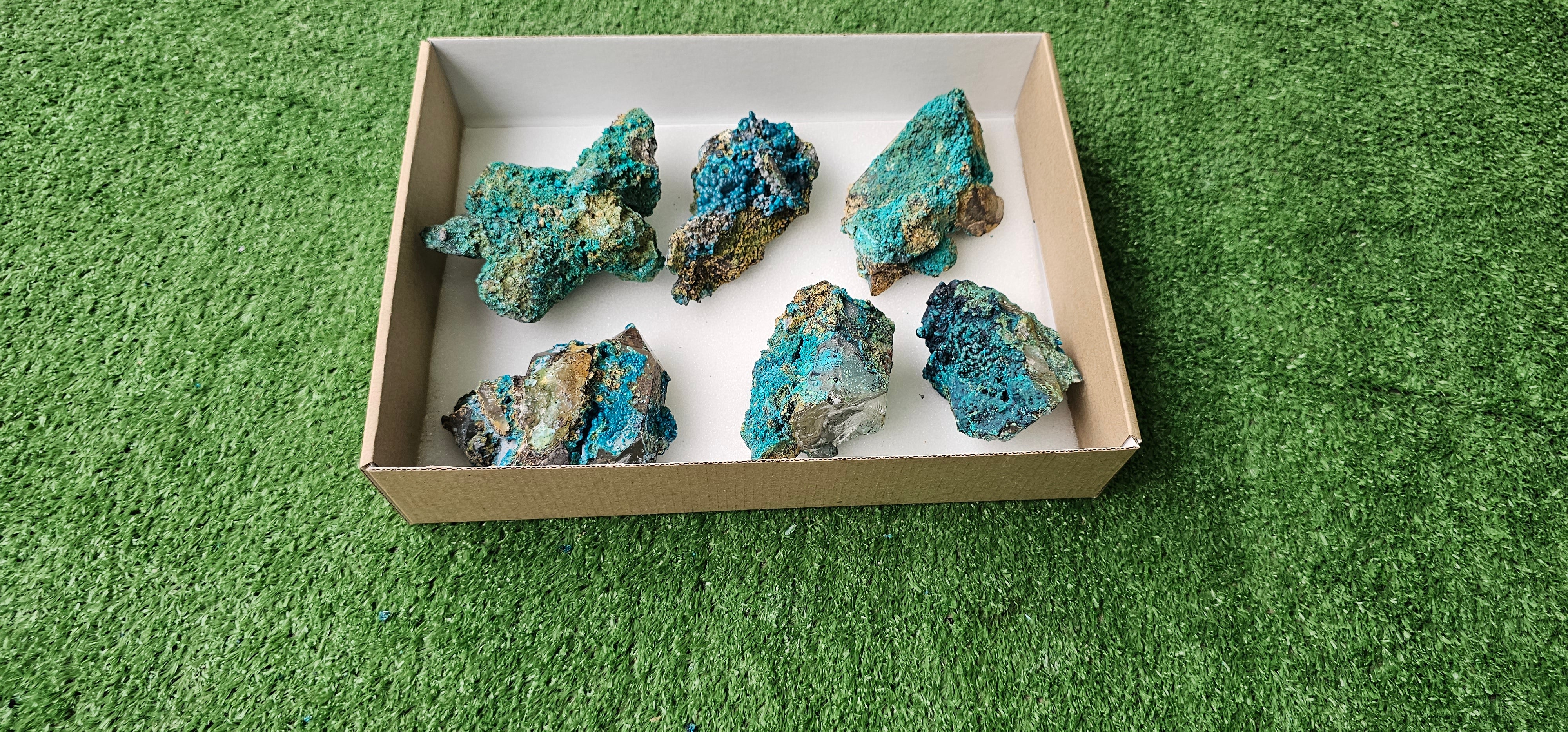 Lot 6 Chrysocolla on Quartz