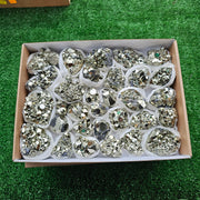 Box 31 pcs big pyrite Octahedral