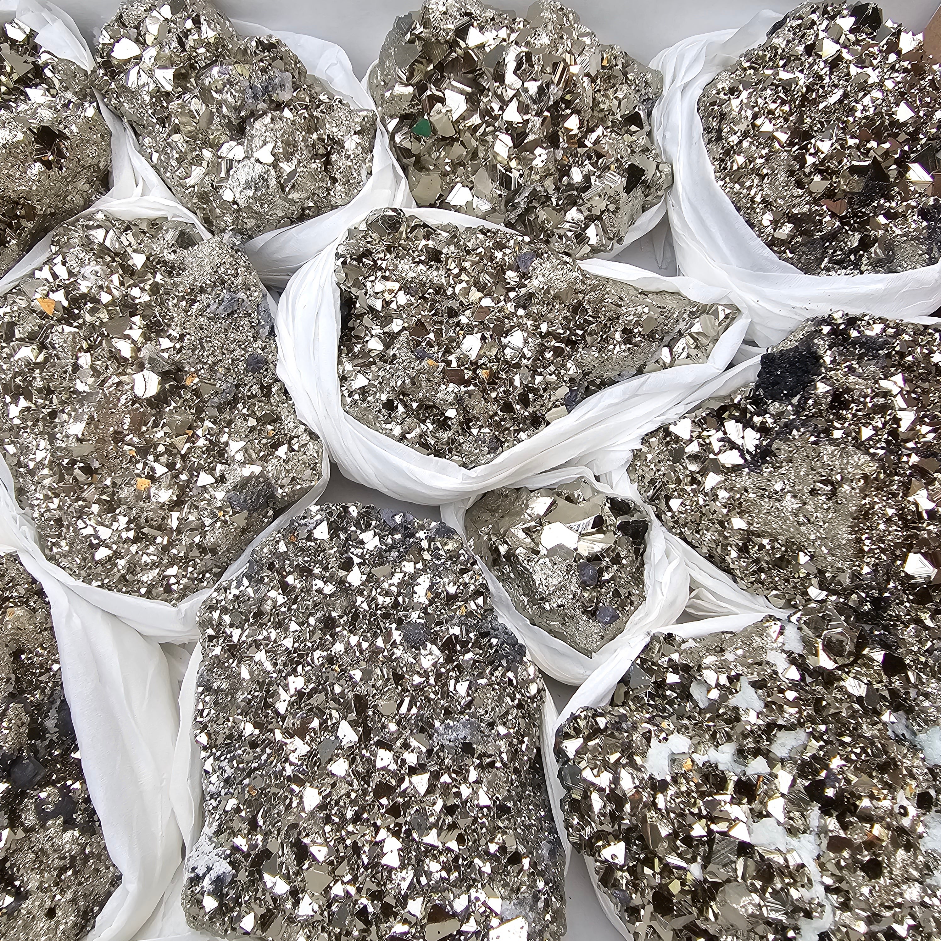 12 pc pyrite octahedral
