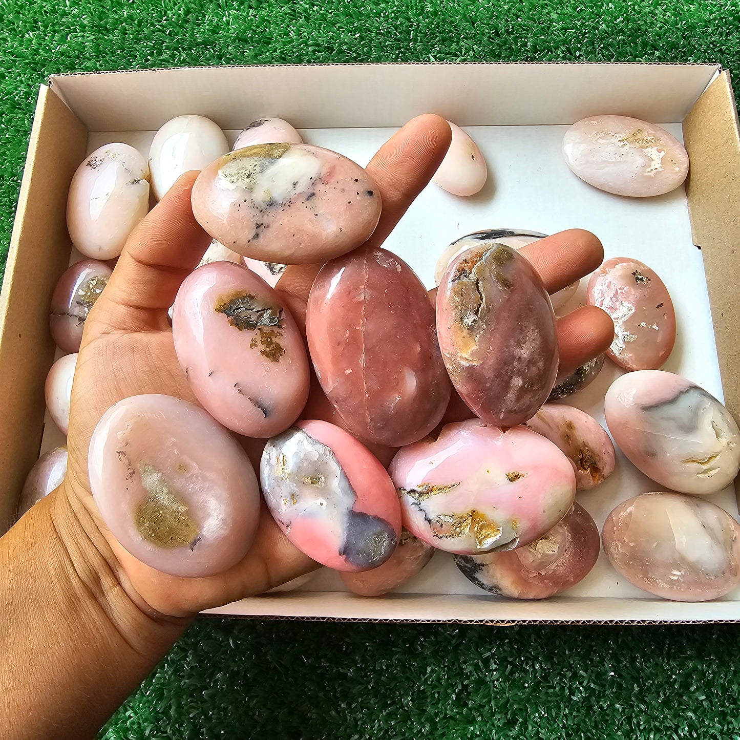 31 pc pink opal palms