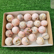 23 pc pink opal spheres