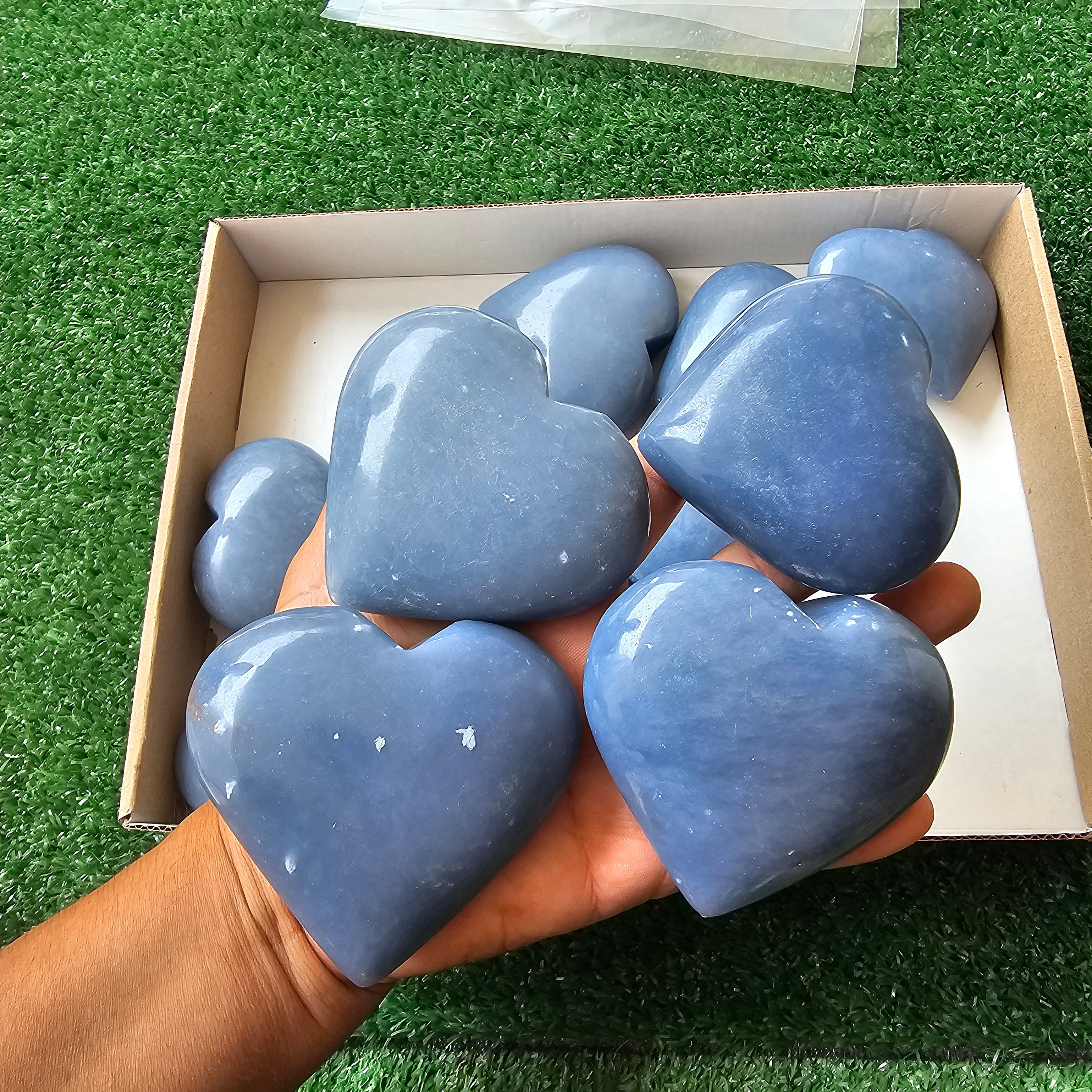 14 pc angelite hearts