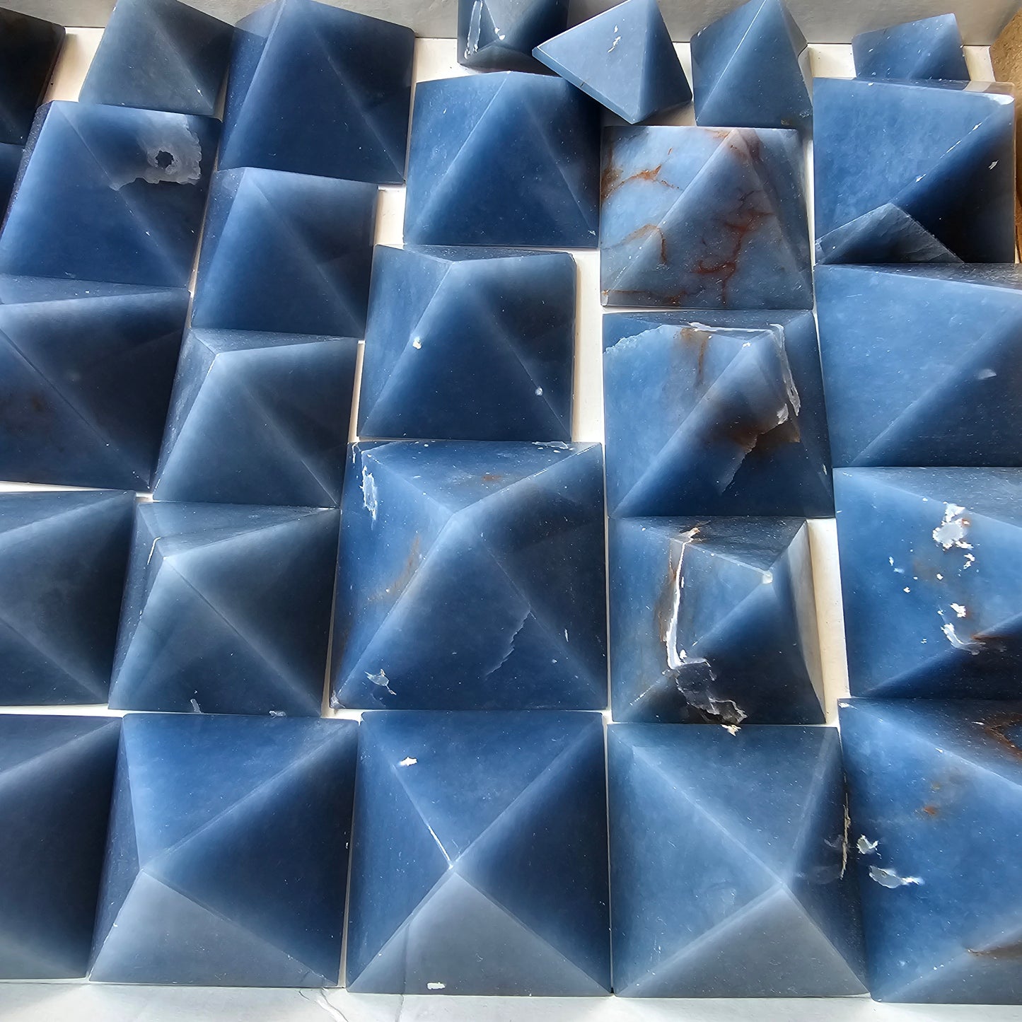 31 pc blue angelite pyramids