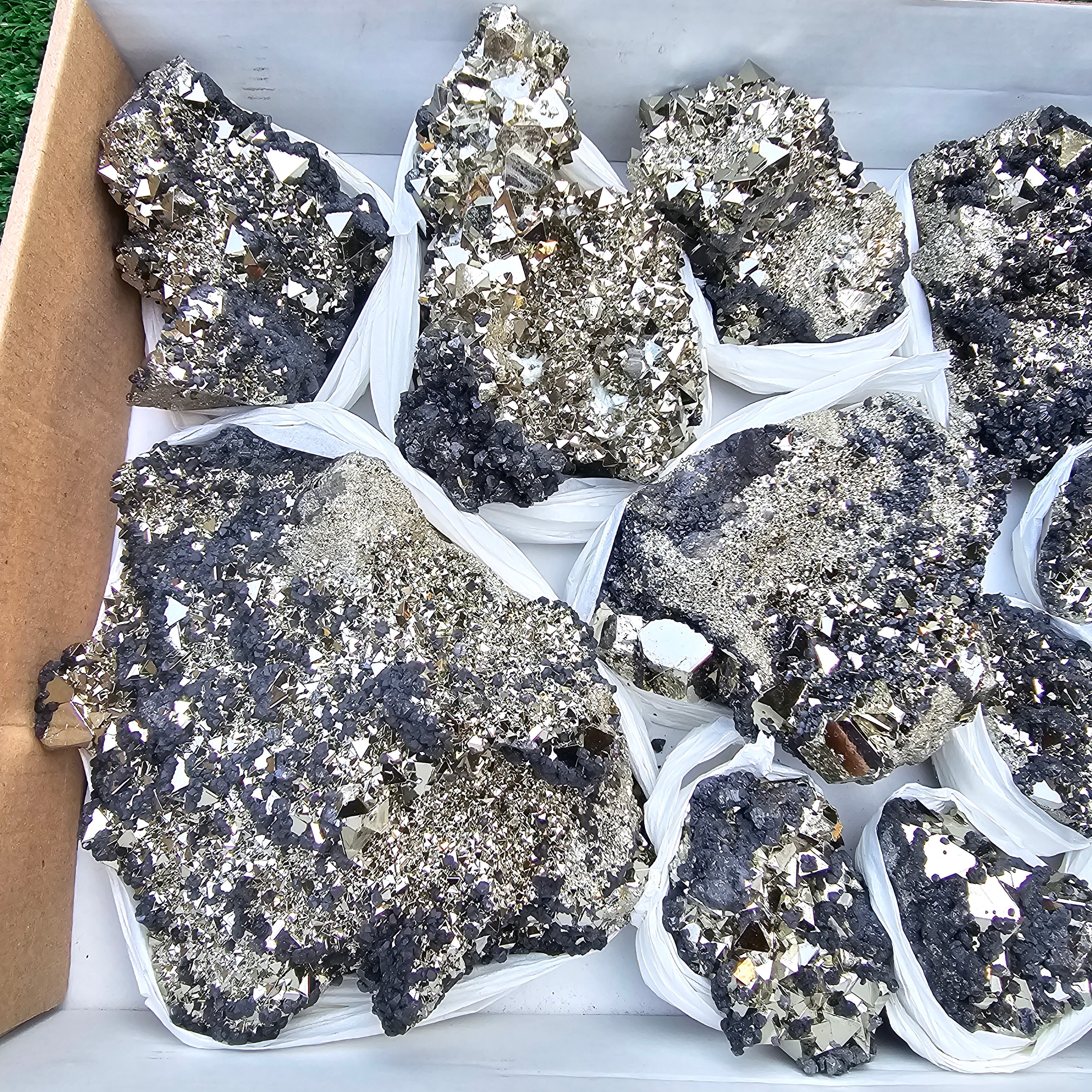 11 pc pyrite octahedral with sphalerite