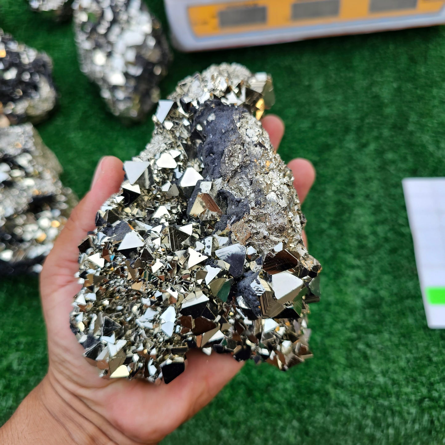 pyrite octahedral with sphalerite