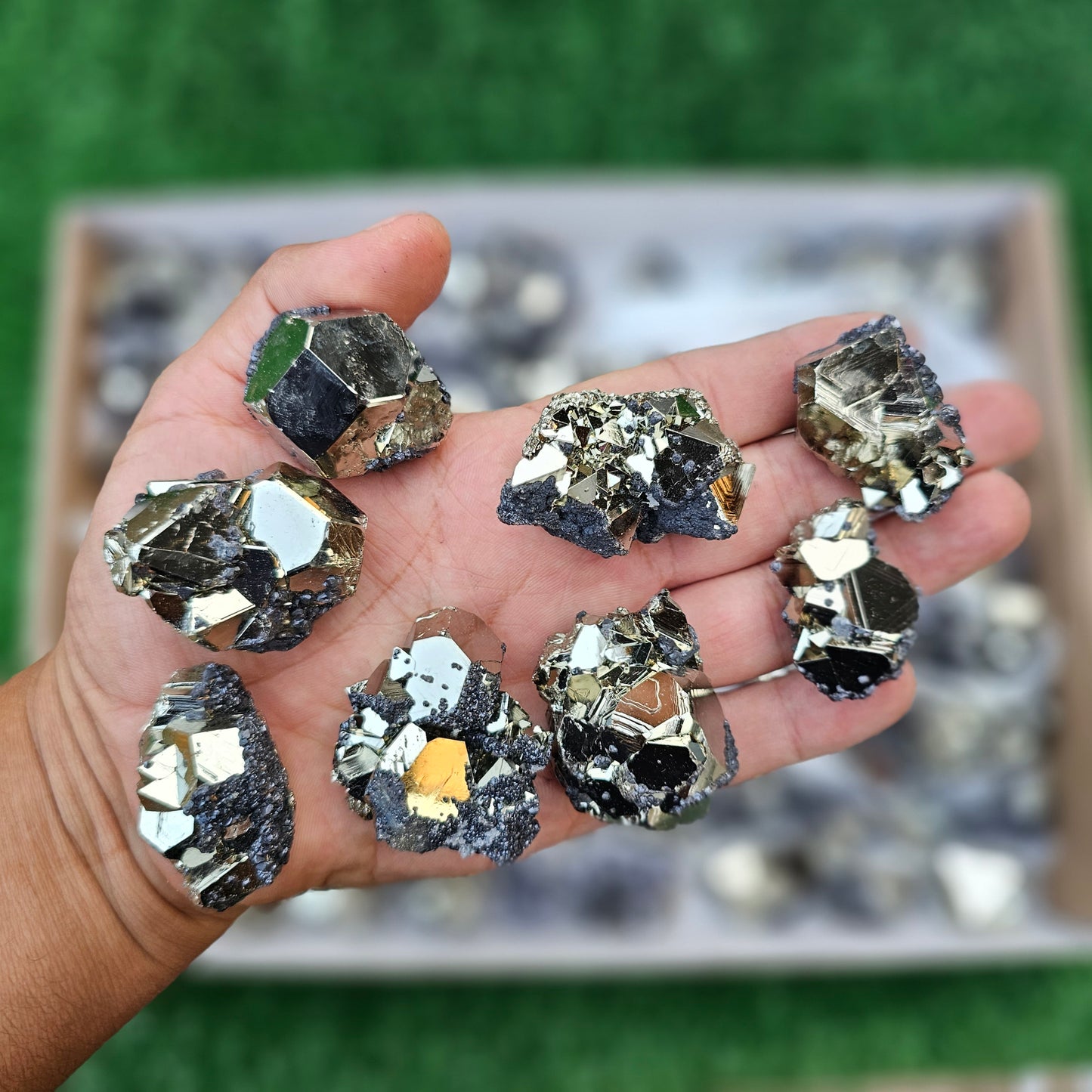 72 pc pyrite octahedral with sphalerite