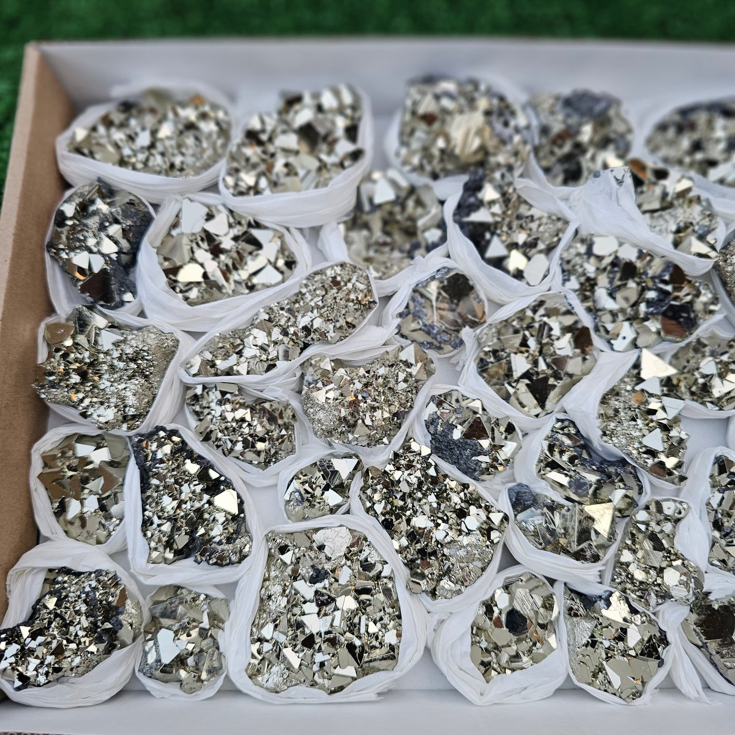 38 pc pyrite octahedral with sphalerite