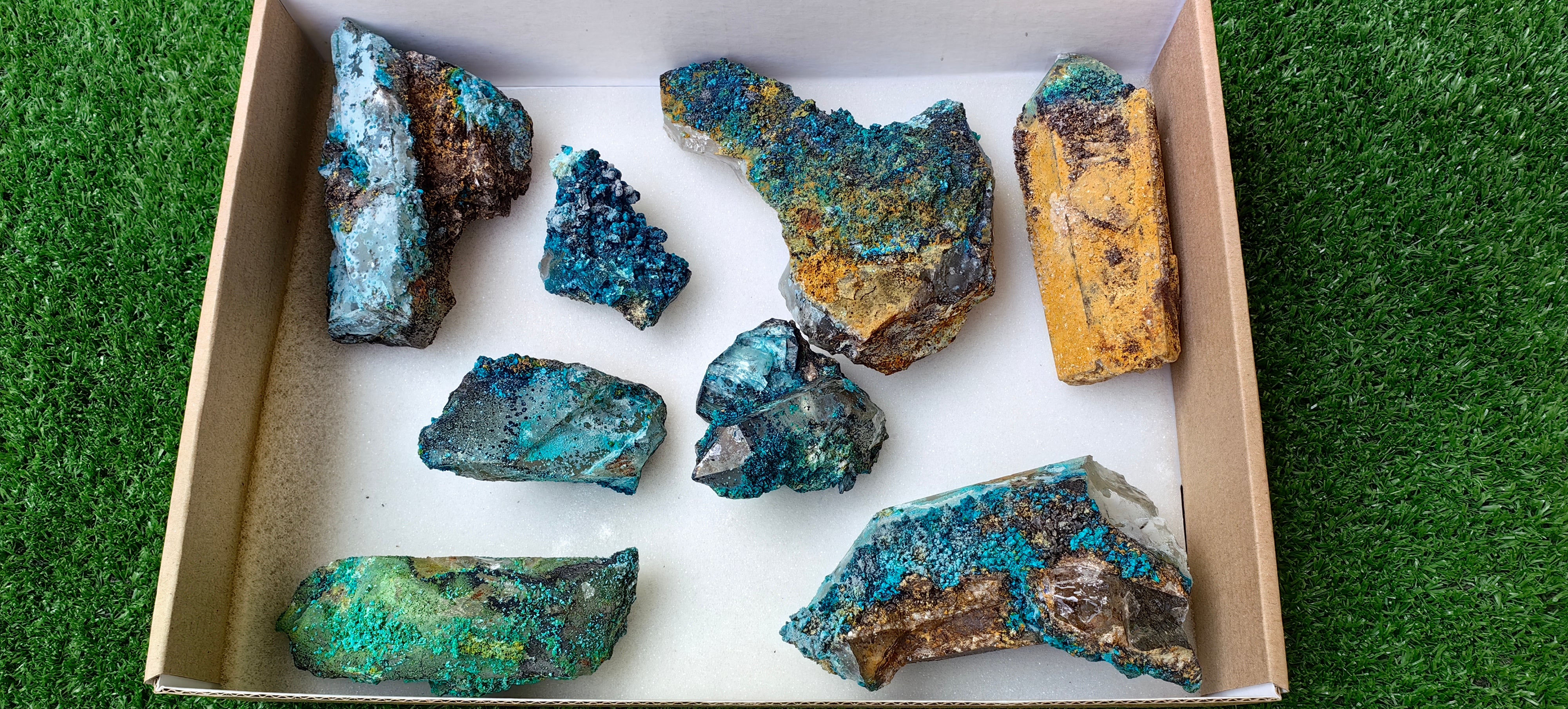 Lot 8 Chrysocolla on Quartz