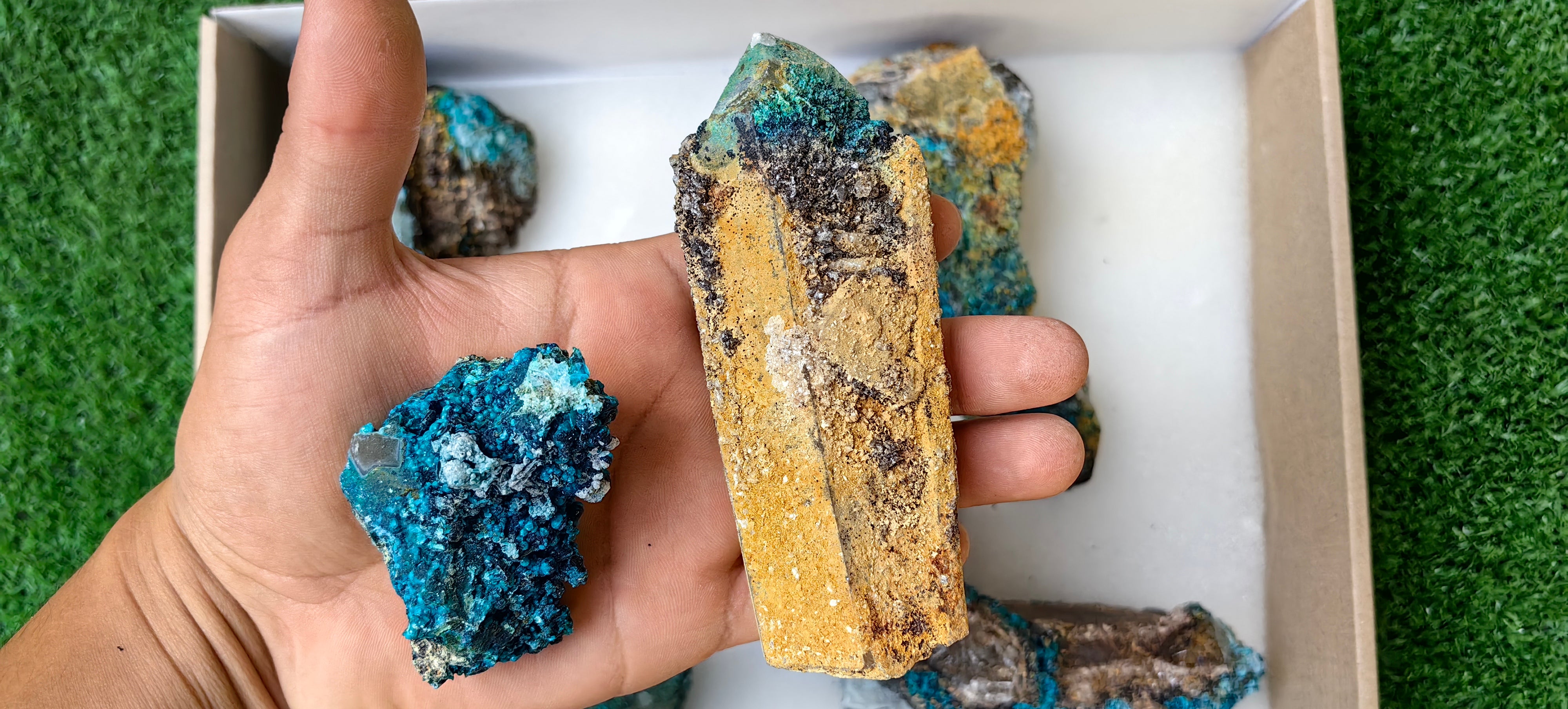 Lot 8 Chrysocolla on Quartz