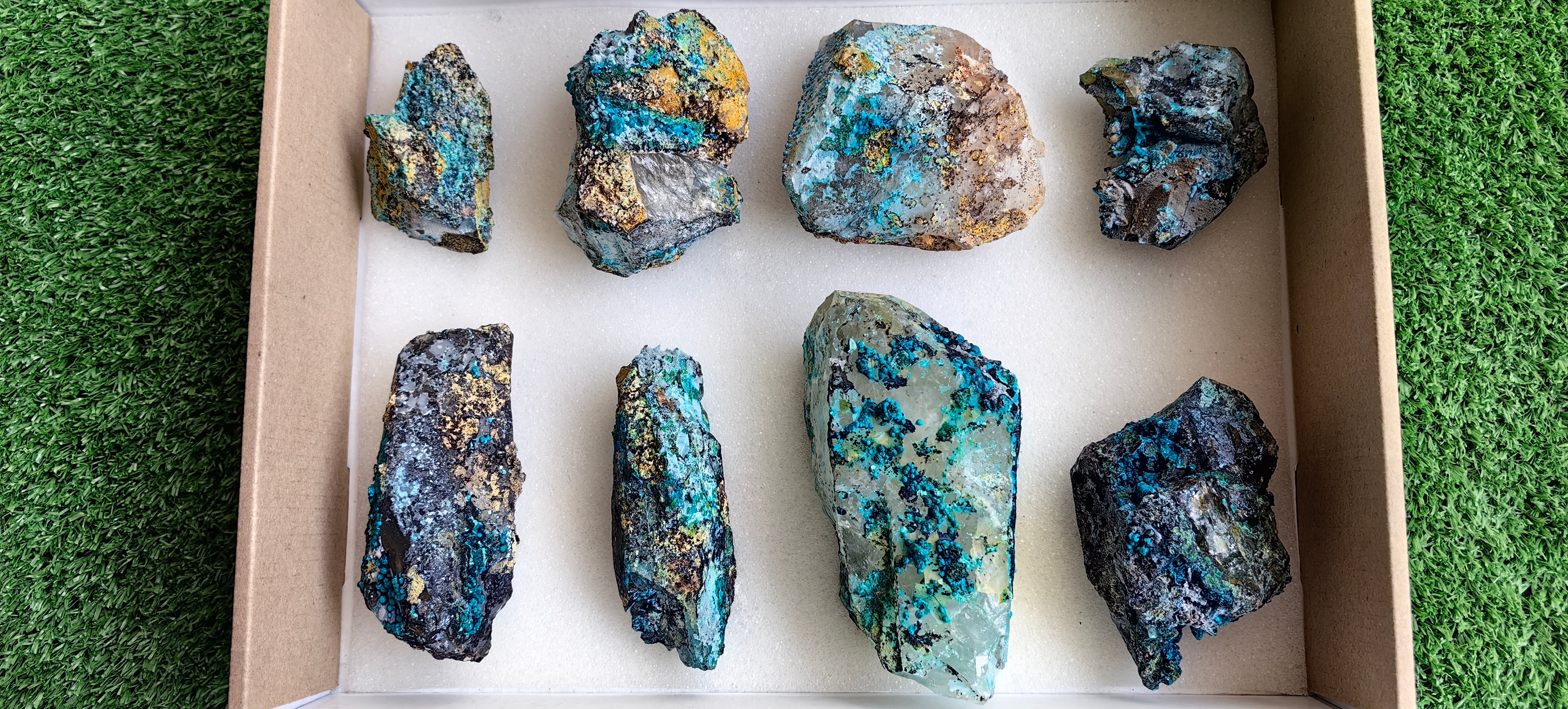 Lot 8 Chrysocolla on Quartz