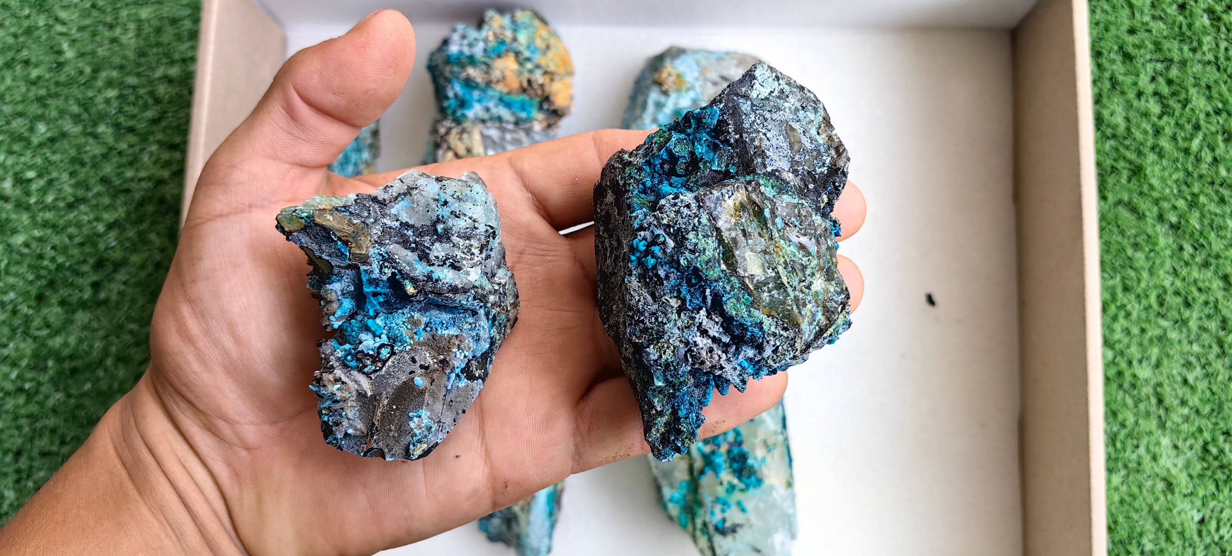 Lot 8 Chrysocolla on Quartz