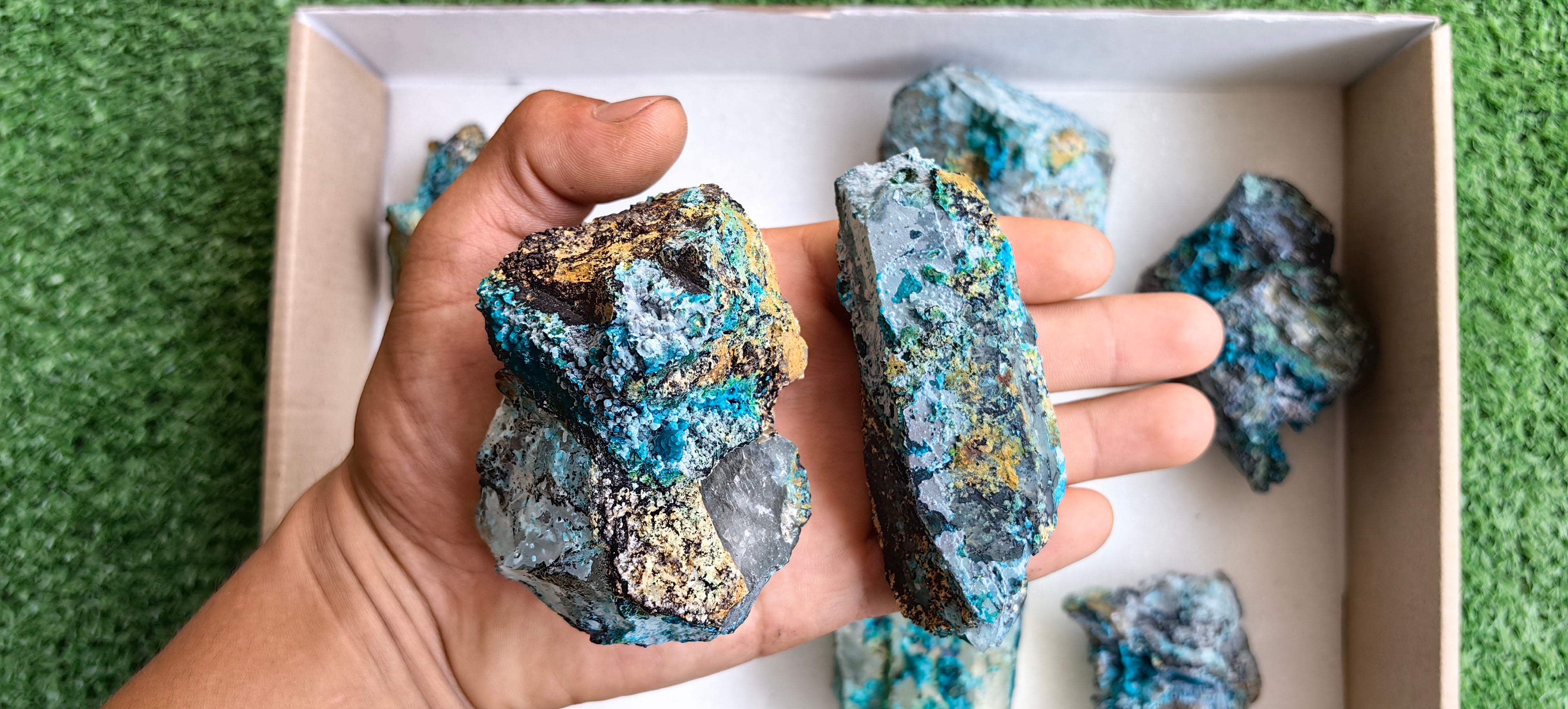 Lot 8 Chrysocolla on Quartz