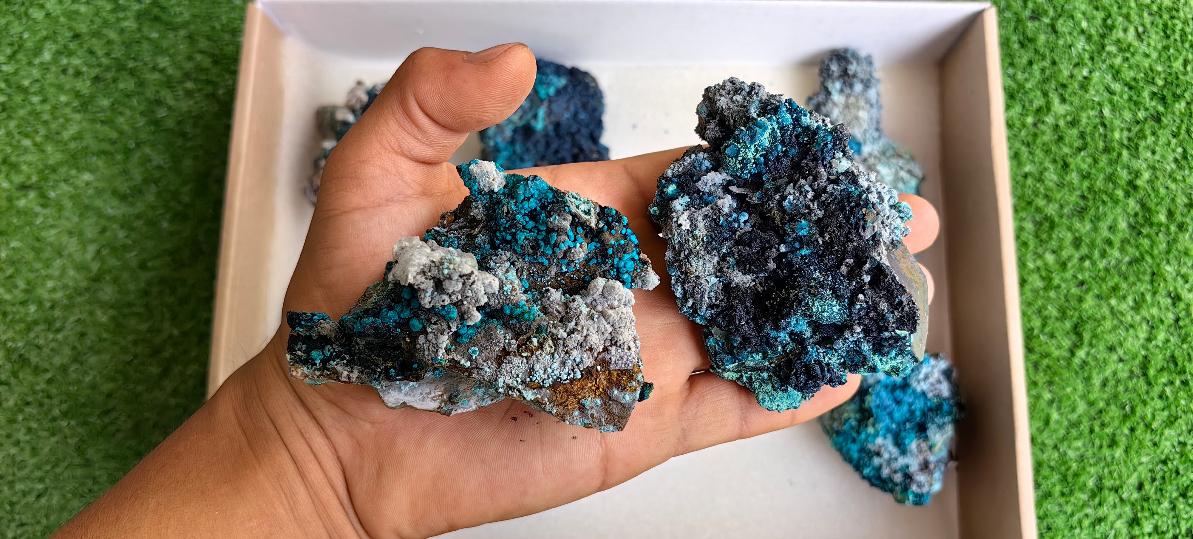 Lot 8 Chrysocolla on Quartz