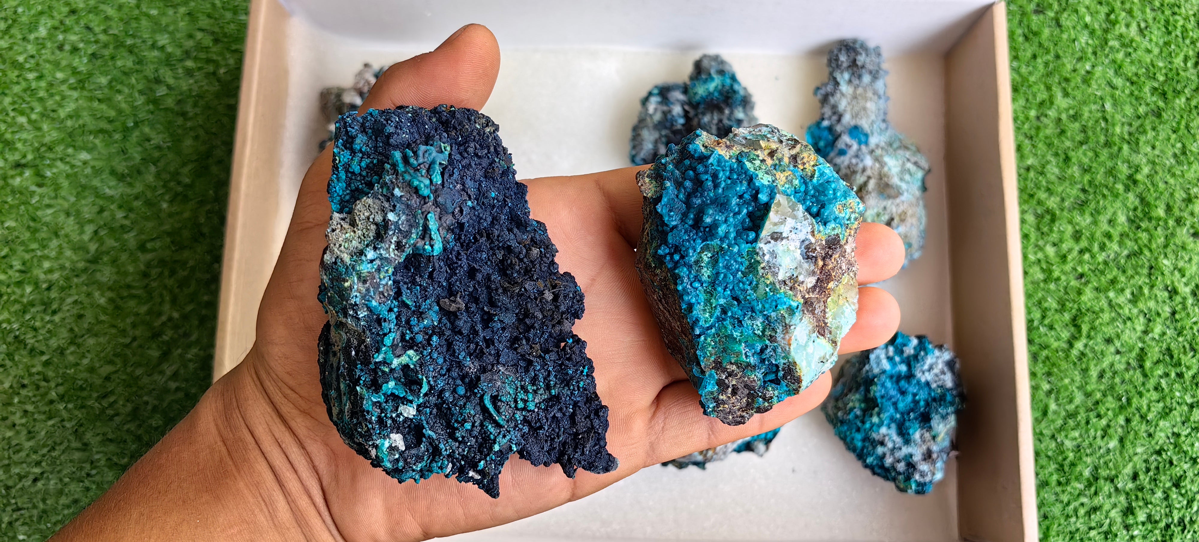 Lot 8 Chrysocolla on Quartz