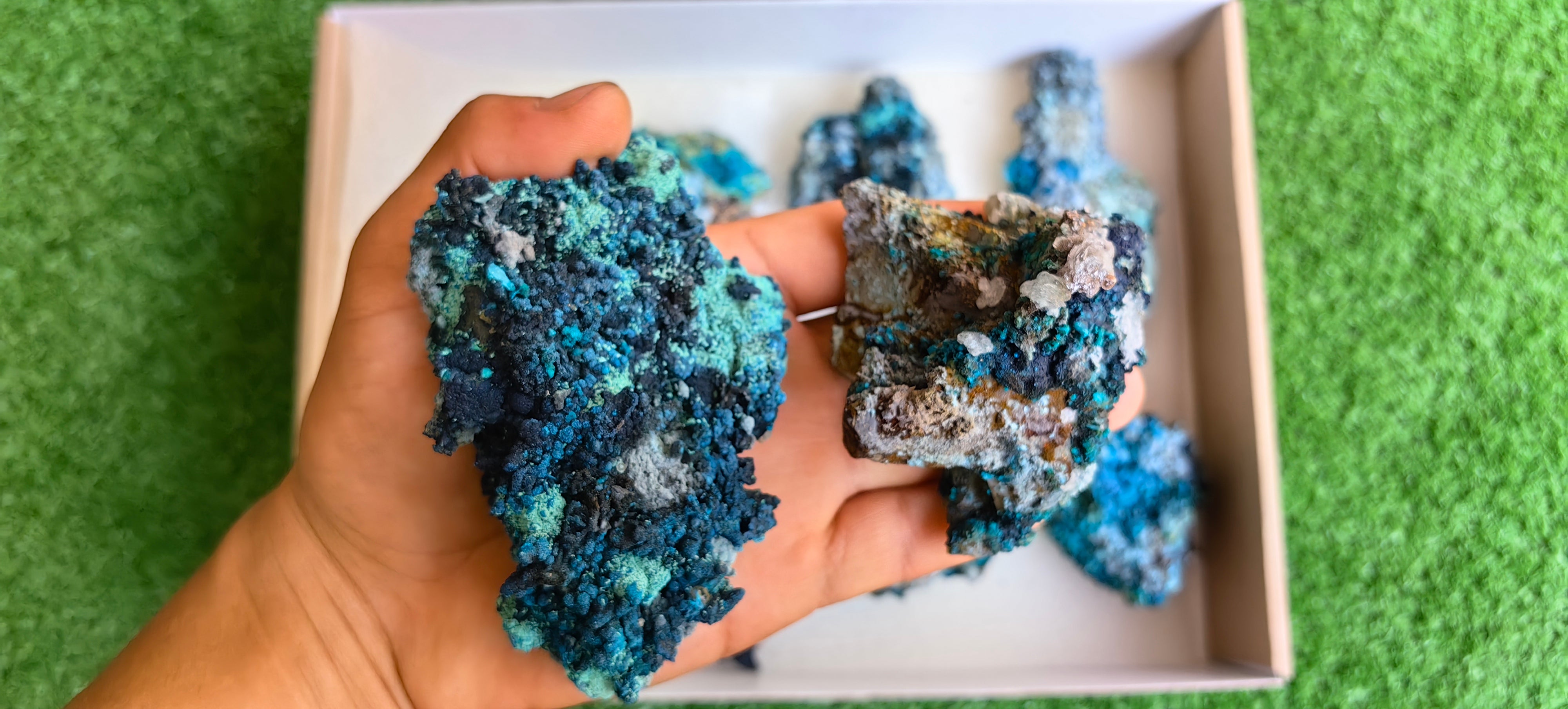 Lot 8 Chrysocolla on Quartz