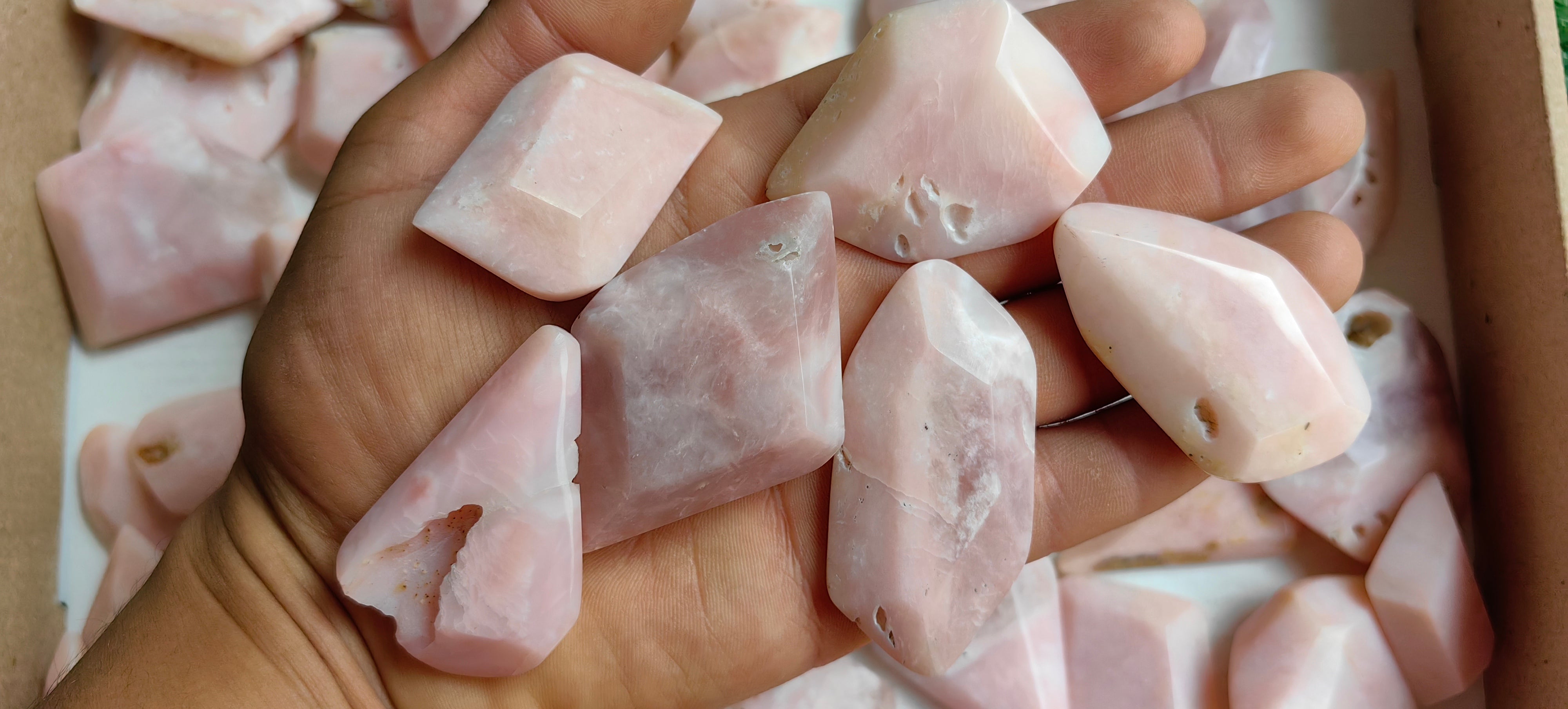 Lot 46 pcs Pink Opal Free Form Faceted